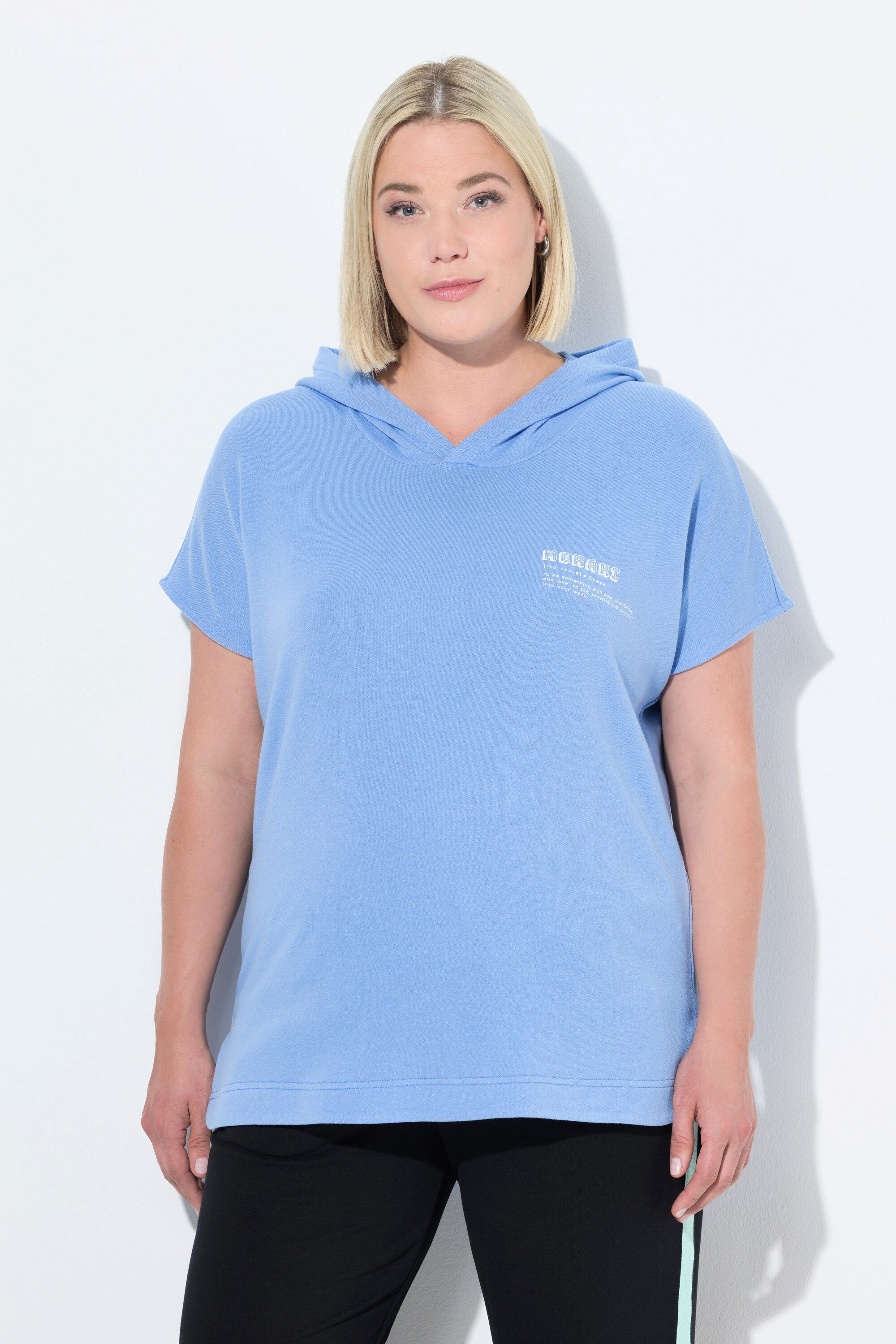 Ulla Popken Sweatshirt Funktions-Hoodie schnelltrocknend Kapuze günstig online kaufen