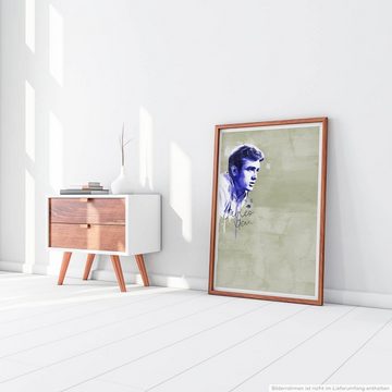 Sinus Art Leinwandbild James Dean III 90x60cm Paul Sinus Art Splash Art Wandbild als Poster ohne Rahmen gerollt