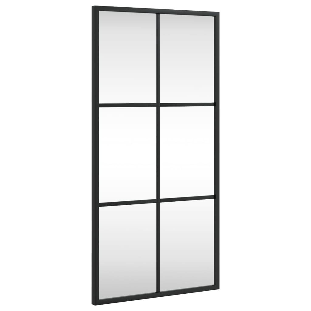 furnicato Wandspiegel 30 x 60 cm mit schwarzem pulverbeschichtetem Rahmen ( günstig online kaufen