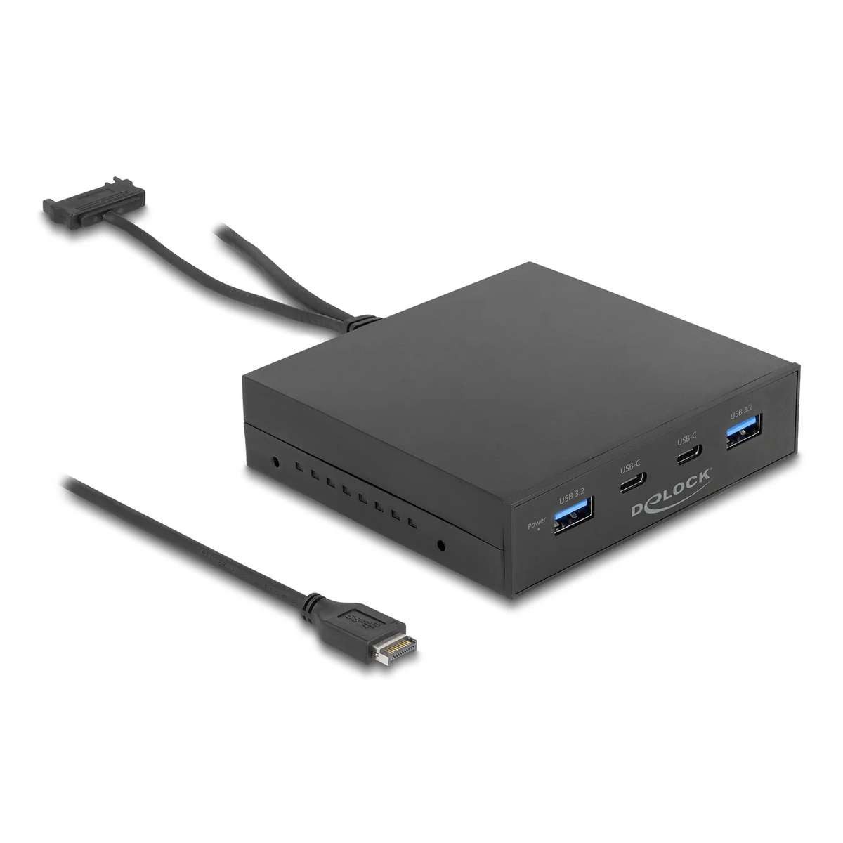 Delock USB-Port DeLOCK 3.5″ USB 3.2 Gen 2 Front Panel 2 x USB Type-C + 2 x USB Typ-A