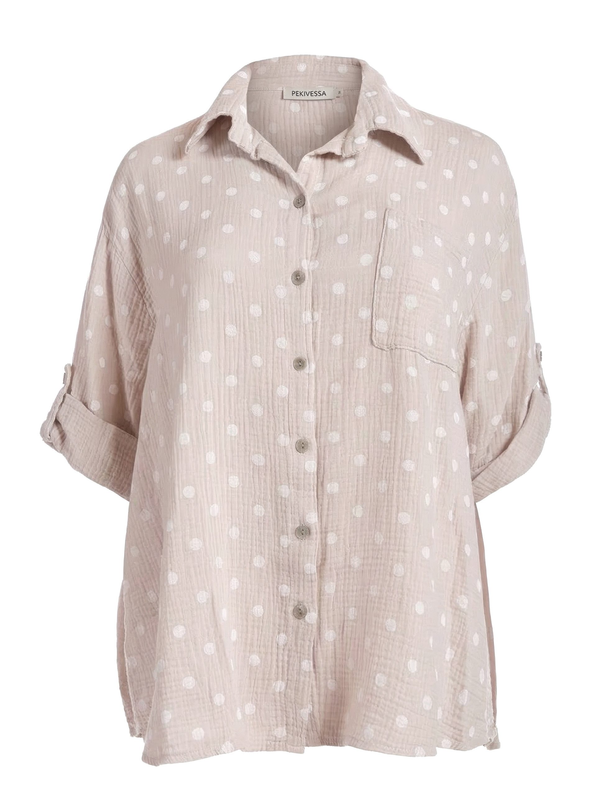 Hemdbluse Oversized Musselin Bluse