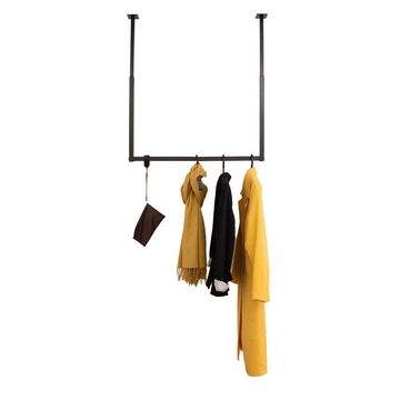HOME DELUXE Garderobenleiste SWAY (50/80 x 3 x 60/120 cm, 1 St), Kleiderstange Industrial, Handtuchhalterung