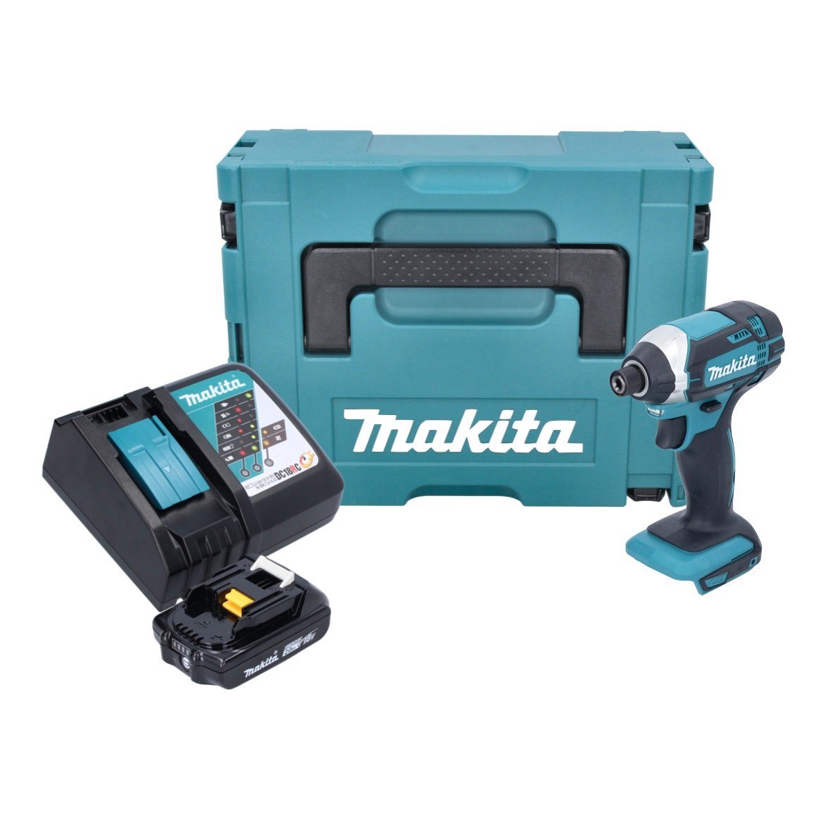 Thumbnail - Makita Akku-Schlagschrauber DTD 152 RA1J Akku Schlagschrauber 18 V 165 Nm 1/4" + 1x Akku 2,0 Ah +
