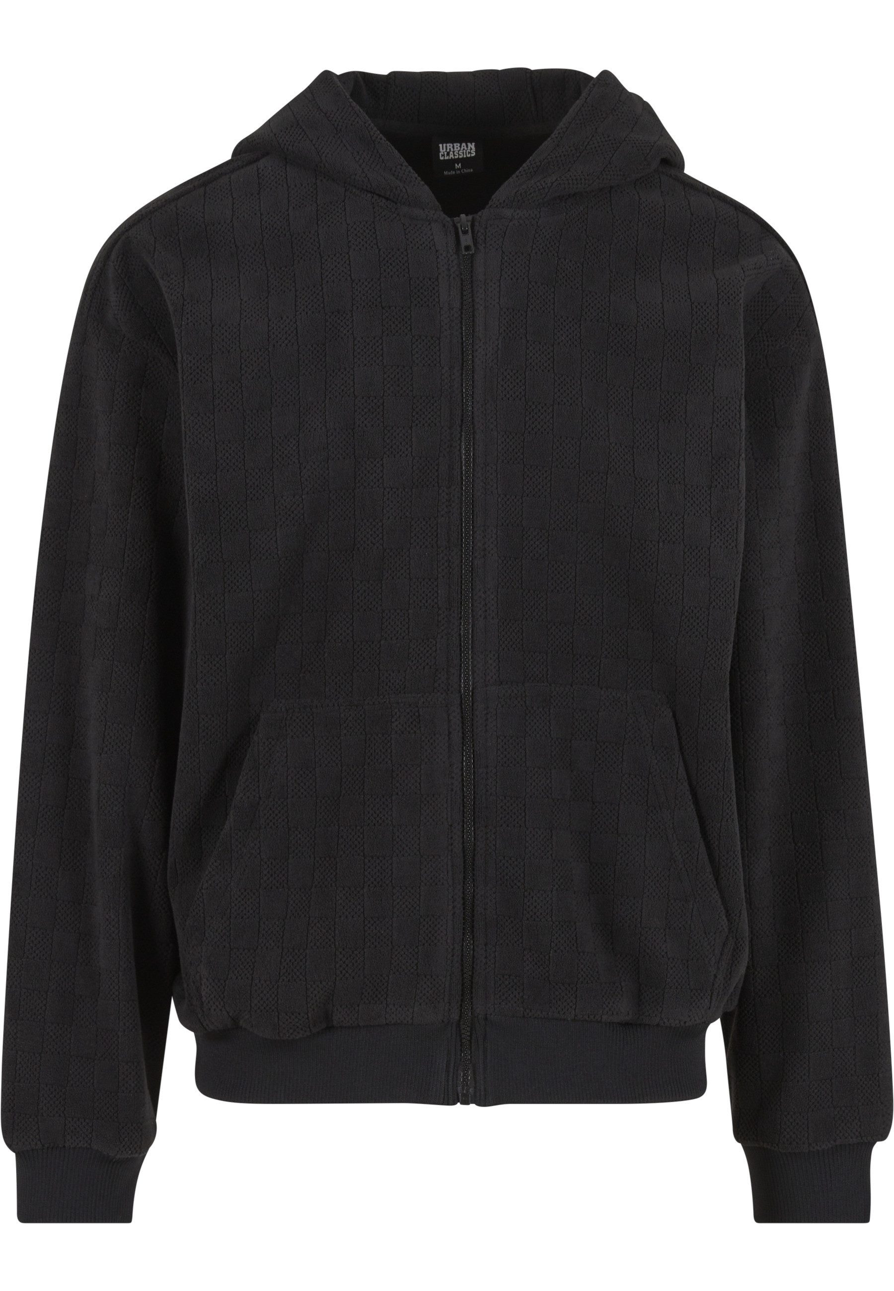 Sweatjacke Urban Classics Jaquard Velvet Zip-Hoody