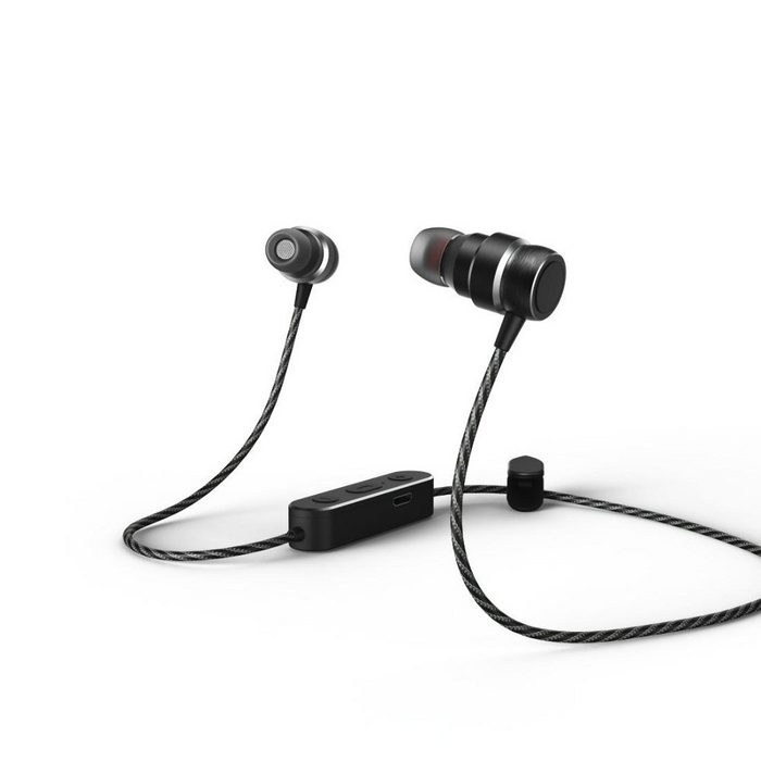 Hama Pure schwarz In-Ear Kopfhörer Bluetooth Headset-Funktion Dual-Speaker In-Ear-Kopfhörer