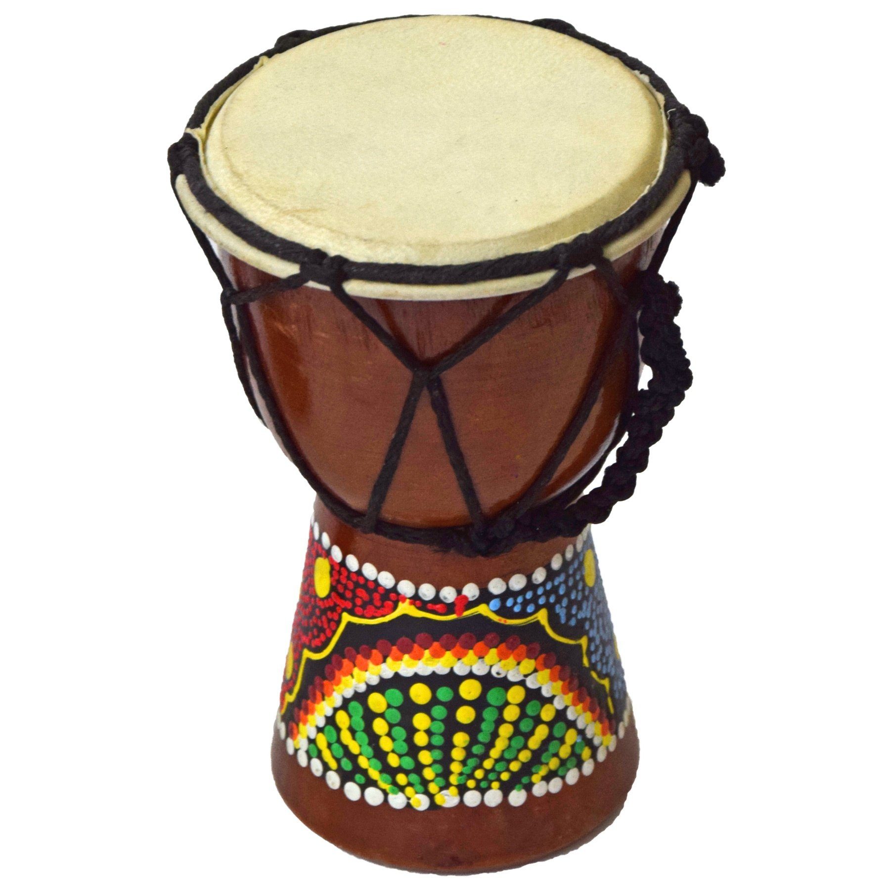 SIMANDRA Trommel Djembe Trommel 15 cm Bongo Afrika - bemalt Dot Painting