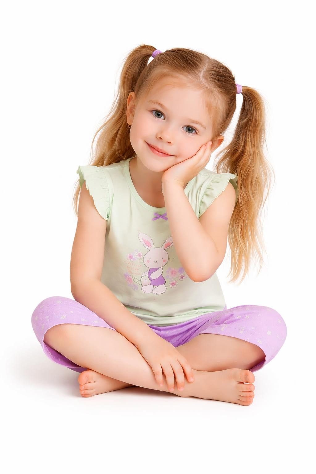 Moonline Shorty Kurzer Kinder Schlafanzug Shorty Pyjama Kurzarm Nachthemd 100 Baumwoll (Set, 2 tlg) kurze Form aus Baumwolle