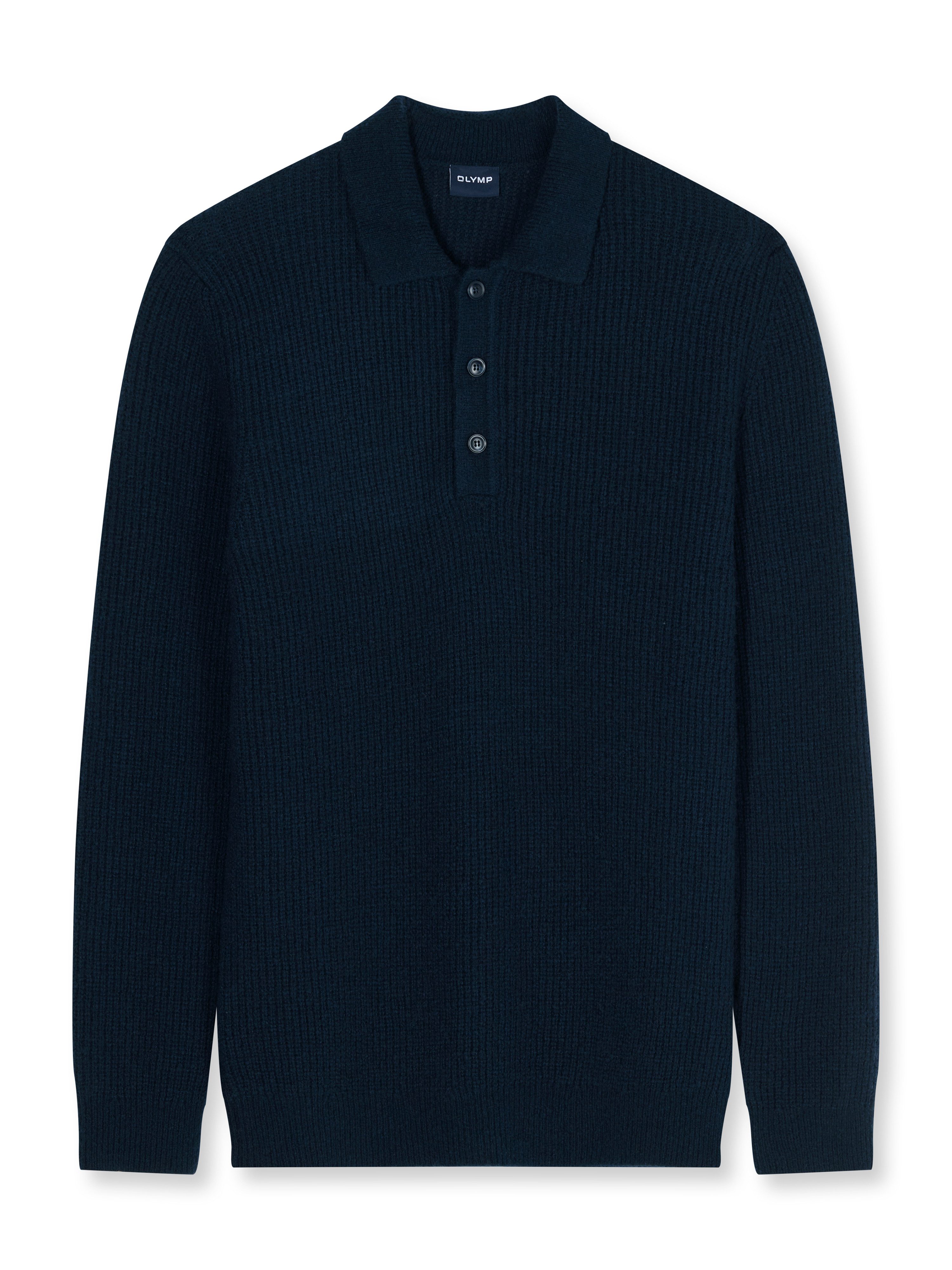 OLYMP Polokragenpullover Casual mit Woll-Anteil, Regular Fit