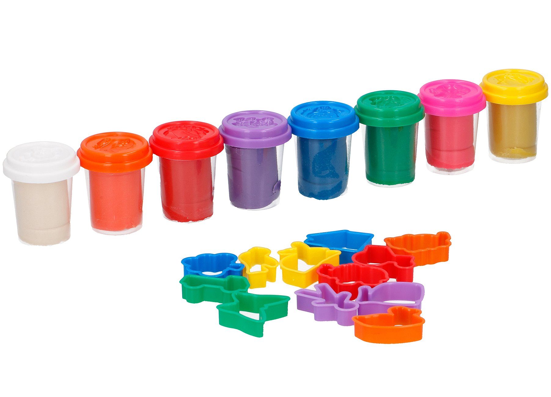 Bubble-Store Knete Kinderknete (Knetmasse Set für Kinder, 20 Teile, Knete in 8 leuchtend bunten Farben), Knete, Spielknete