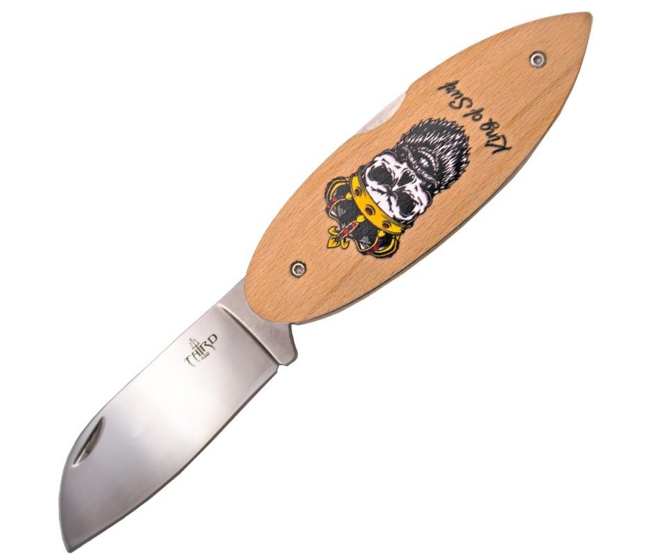 Third Taschenmesser Third Buchenholz Taschenmesser, King of Surf,420er Stahl, Braun, (1 St), §42a konform