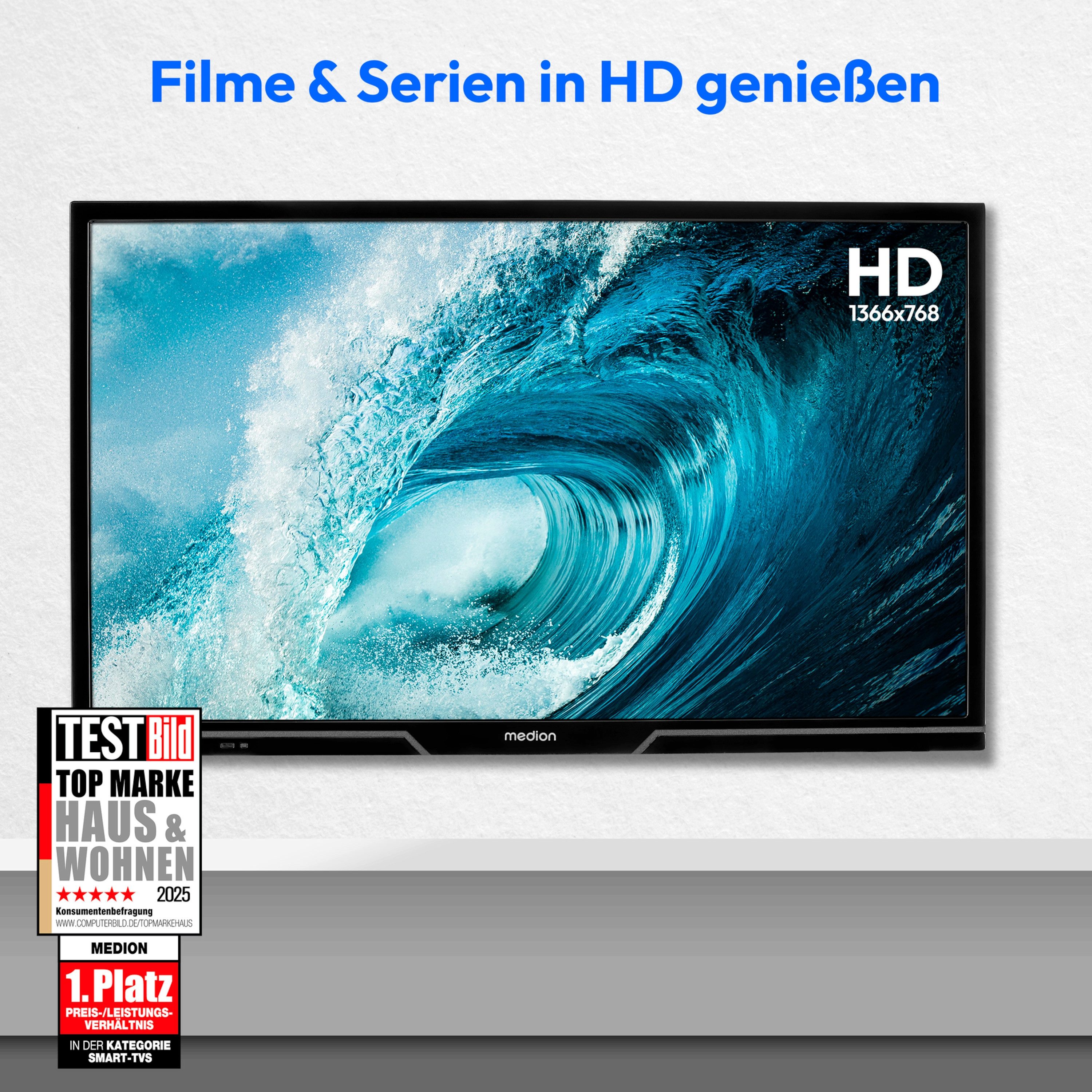 Medion® MD824101 LCD-LED Fernseher (59.8 cm/24 schwarz ! RABATT: 15.79%