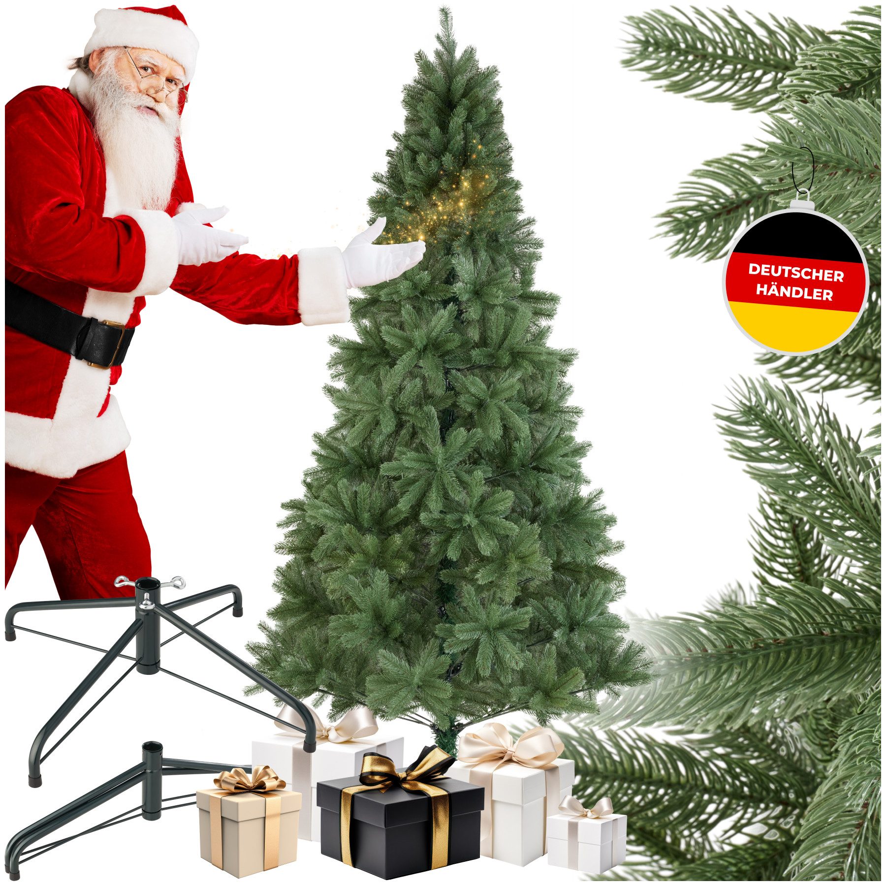 tectake Künstlicher Weihnachtsbaum Christbaum Künstlicher Spritzgussnadeln günstig online kaufen