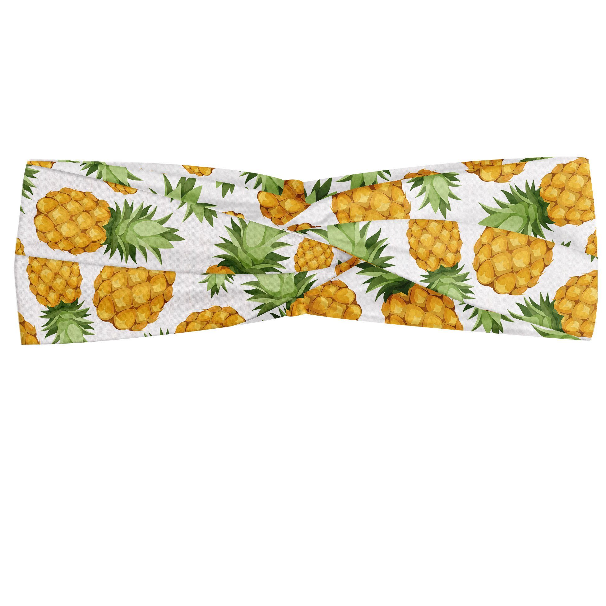 Abakuhaus Stirnband Elastisch und Angenehme alltags accessories Gelb und Weiß reife Ananas | Stirnbänder