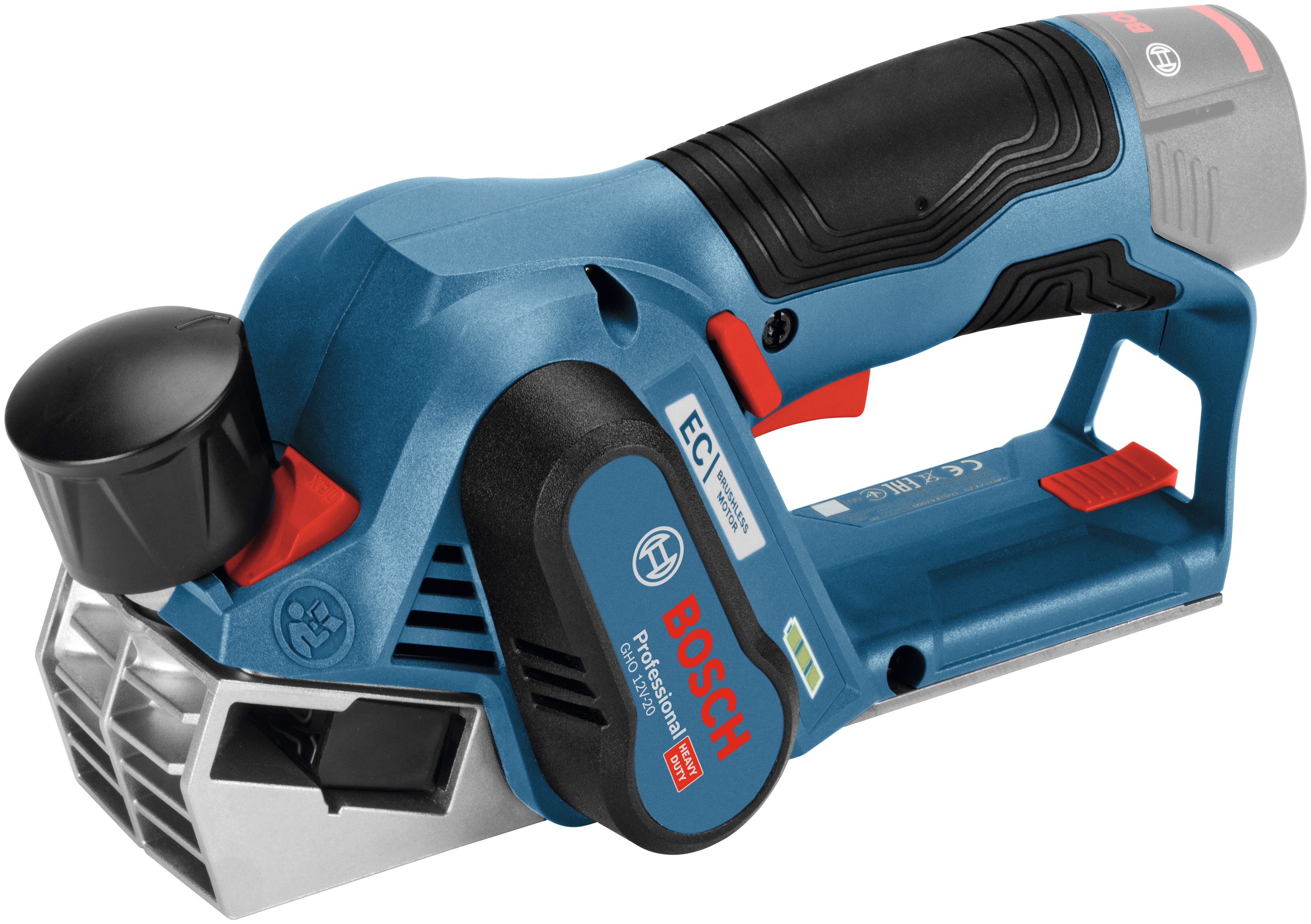 Bosch Professional Akku-Elektrohobel GHO 12V-20 Ломтерезки, Ломтерезкиbreite: 56 in mm, ohne Akku und Ladegerät