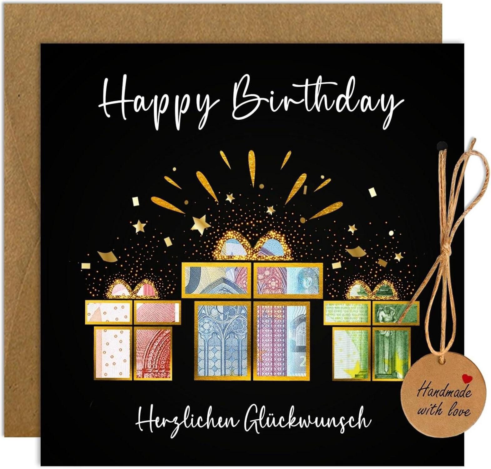 Dekohänger Geldgeschenke Geburtstag Verpackung mit Geburtstagskarte Umschlägen