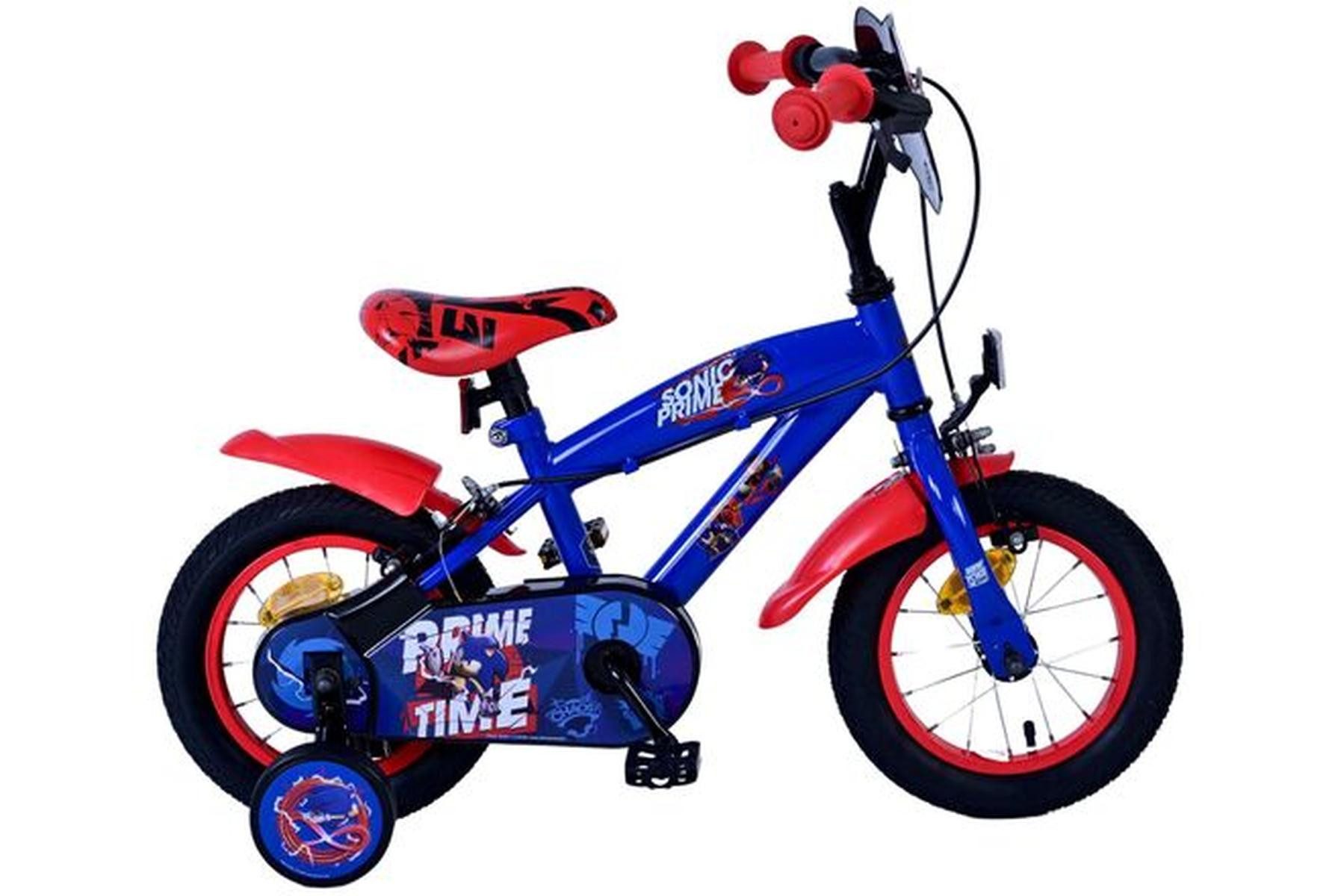 Volare Kinderfahrrad Turbo Crew Jungenfahrrad 12 Zoll Blau Rot mit zwei Handbremsen, Jungenfahrrad, Kinderfahrrad, geschlossener Kettenschutz