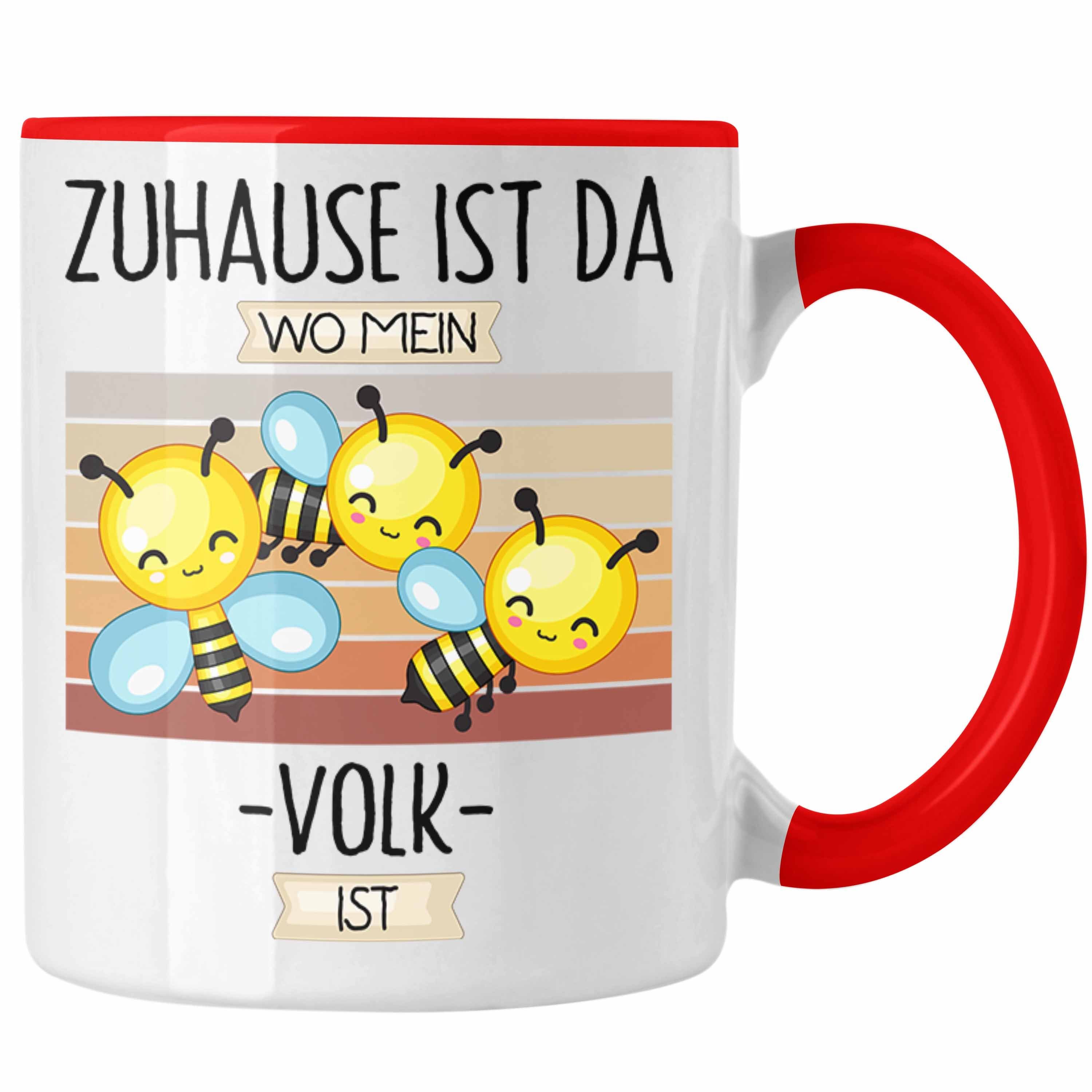 Wo Me Ist Zuhause Trendation Geschenk Tasse Tasse Rot Da Geschenkidee Imker Lustiger Spruch