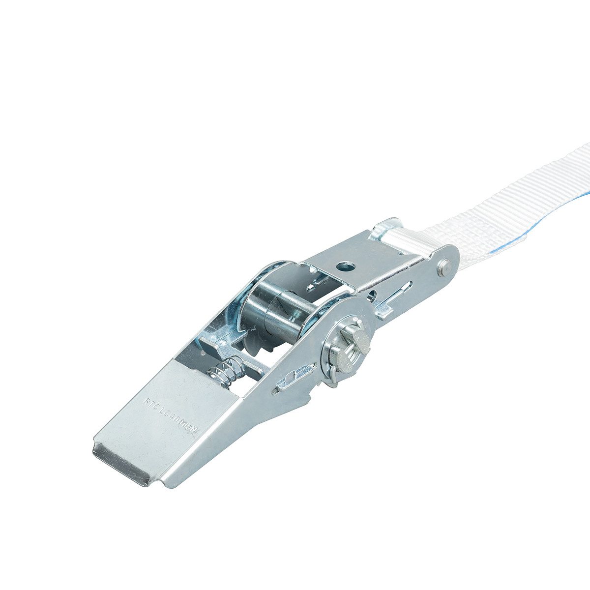 Spanngurt Spanngurt Zurrgurt mit Ratsche 1-teilig, 1,5m weiß 25/35mm