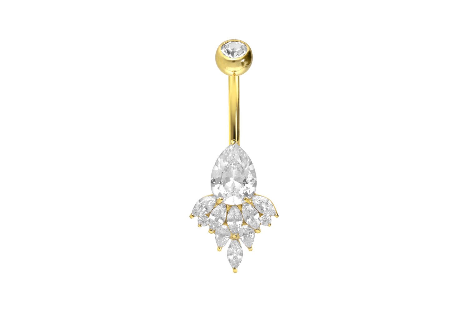 PIERCINGLINE Bauchnabelpiercing Titan Bananabell mit Innengewinde ORIENTALISCHES DESIGN (Bananabells, 1-tlg)