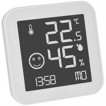 TFA Dostmann Raumthermometer Digitales Thermo-Hygrometer TFA 30.5054 Black & White Komfortzone