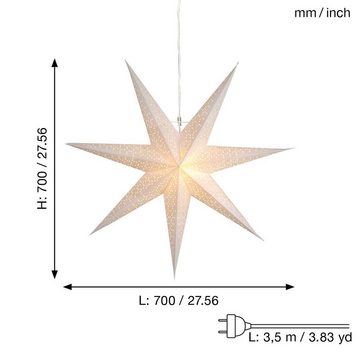 STAR TRADING LED Dekolicht Dot, Star Trading Papierstern 'Dot', weiß, Ø 70cm
