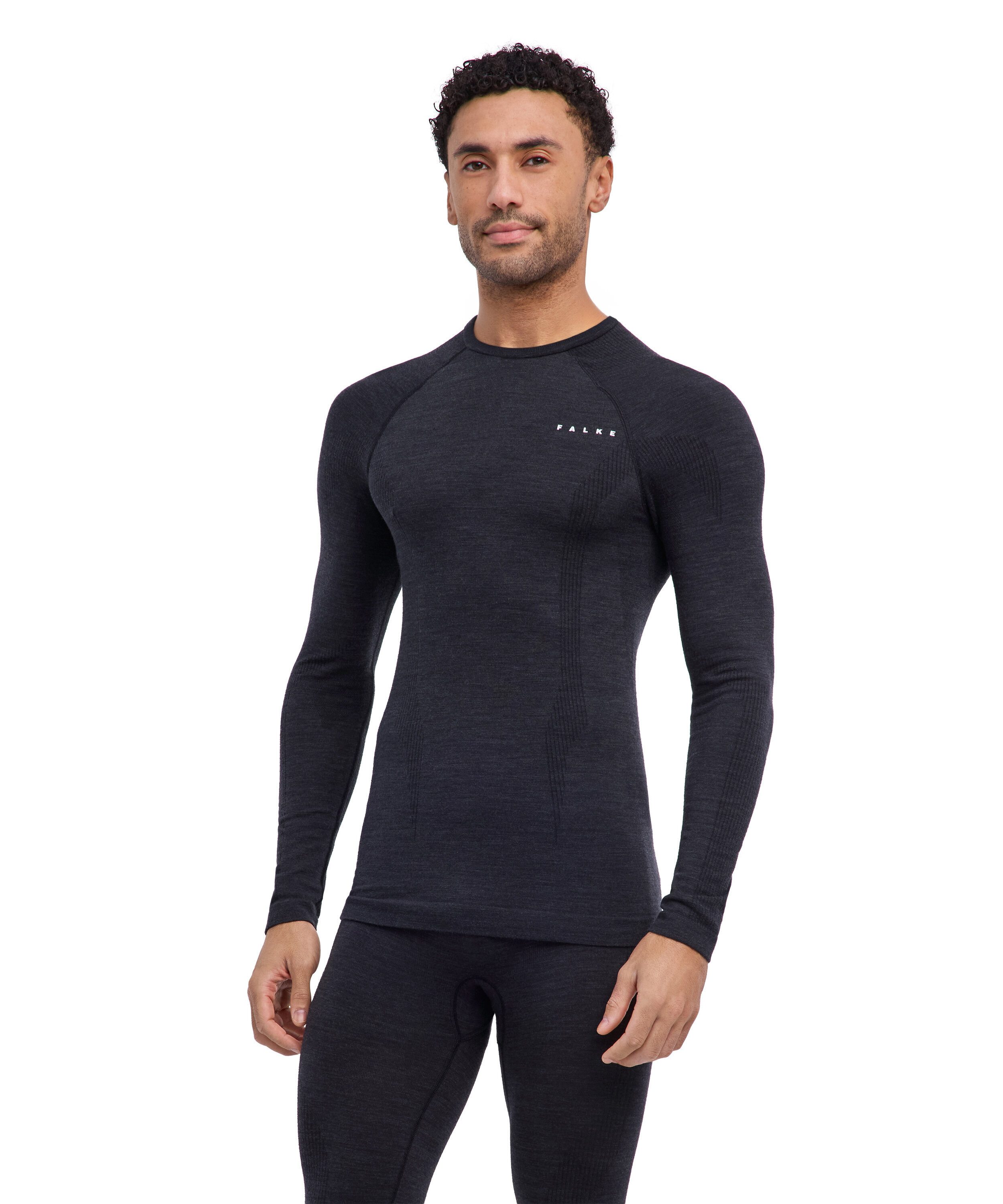 FALKE Funktionsshirt FALKE Langarmshirt Wool-Tech Herren (1-tlg., 1) aus Merinowolle für kalte bis sehr kalte Temperaturen