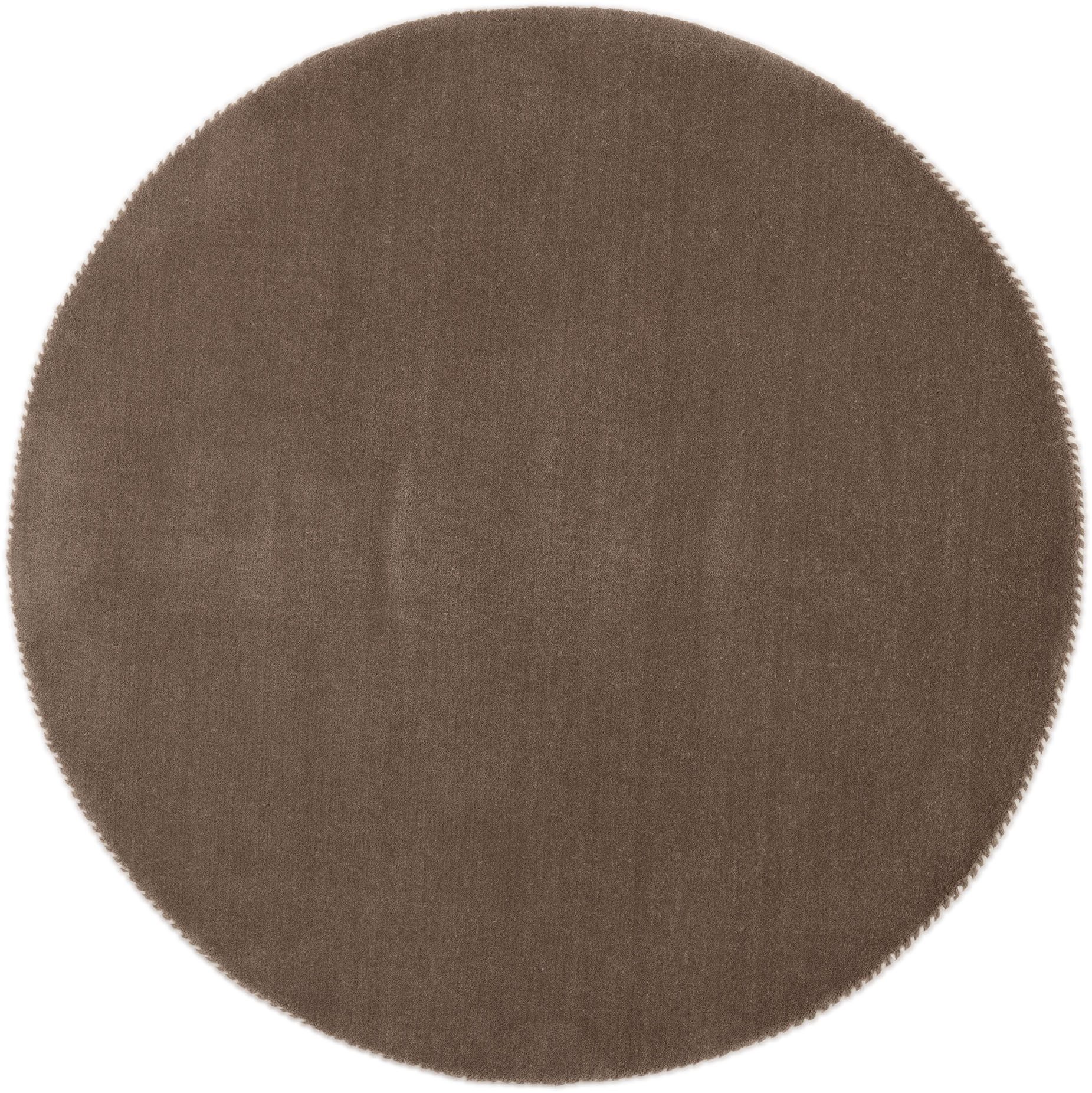 carpetfine Wollteppich Gabbeh Lola Uni, rund, Höhe: 14 mm, mit natürlichem Pflanzenmaterial von Hand gewebt, auch als Läufer