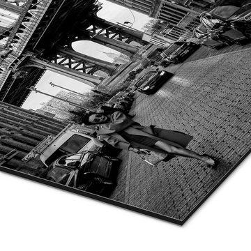Posterlounge Alu-Dibond-Druck Robert Bolton, Brooklyn mit Manhattan Bridge, Wohnzimmer Fotografie