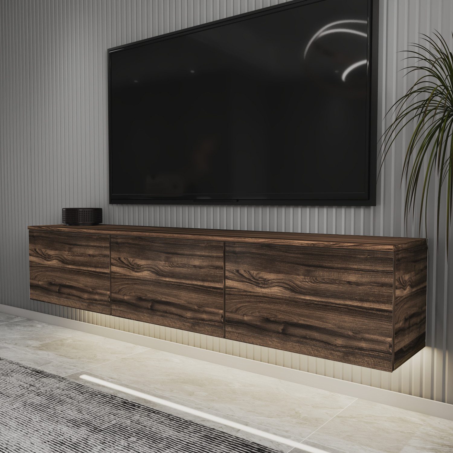 DEMA Home TV-Schrank Neon TV-Möbel mit LED-Licht