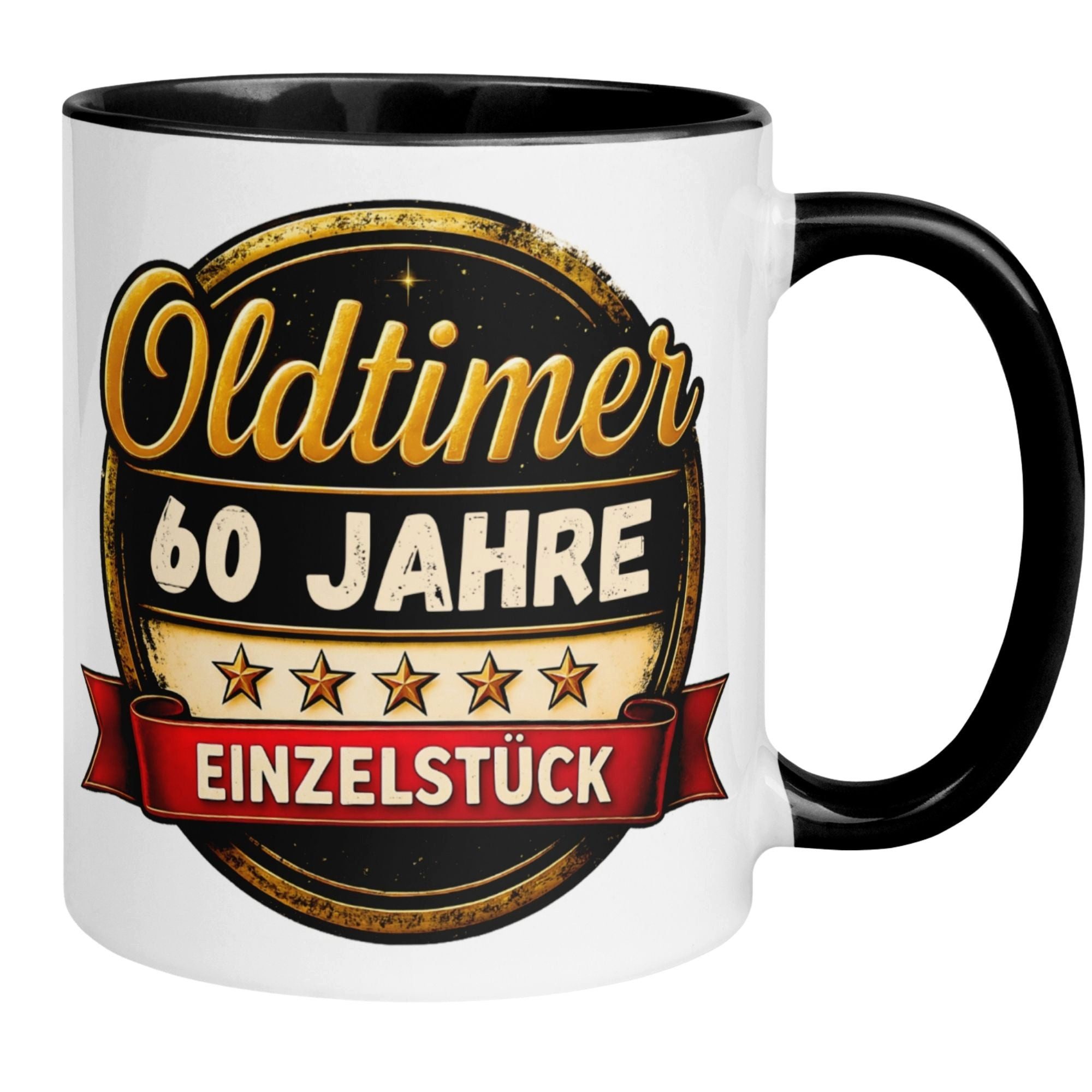 Momentals Tasse 60 Geburtstag Mann Frau – Oldtimer Einzelstück – Geburtstagsgeschenk, Gratis Versand · Links-&Rechtshänder · Spülmaschinenfest