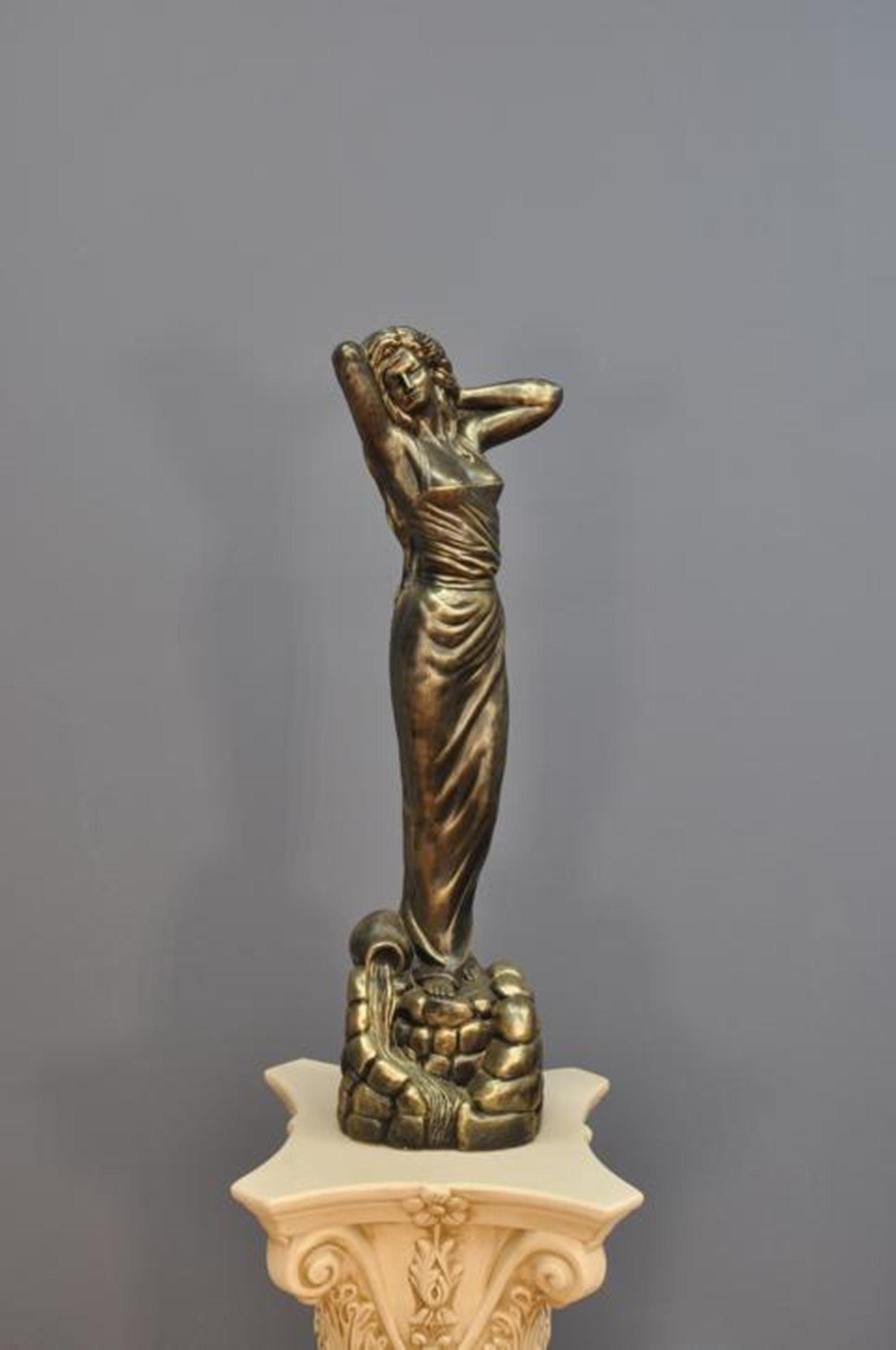 Skulptur Antike Gold Statue Skulptur Statuen Sklupturen Dekoration Deko PG002