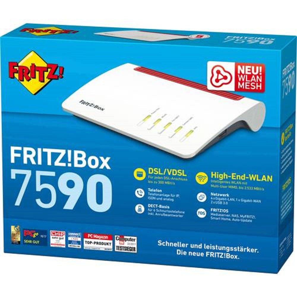 FRITZ!Box 7590 WLAN Router mit Modem Integriertes Modem WLAN-Router