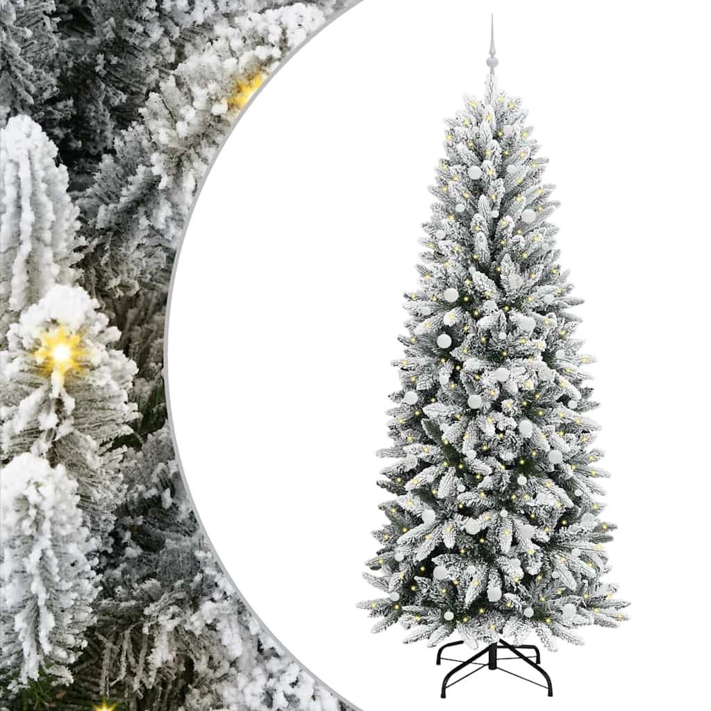 vidaXL LED Baum Künstlicher Weihnachtsbaum mit 300 LEDs mit Ständer Weiß 240 cm