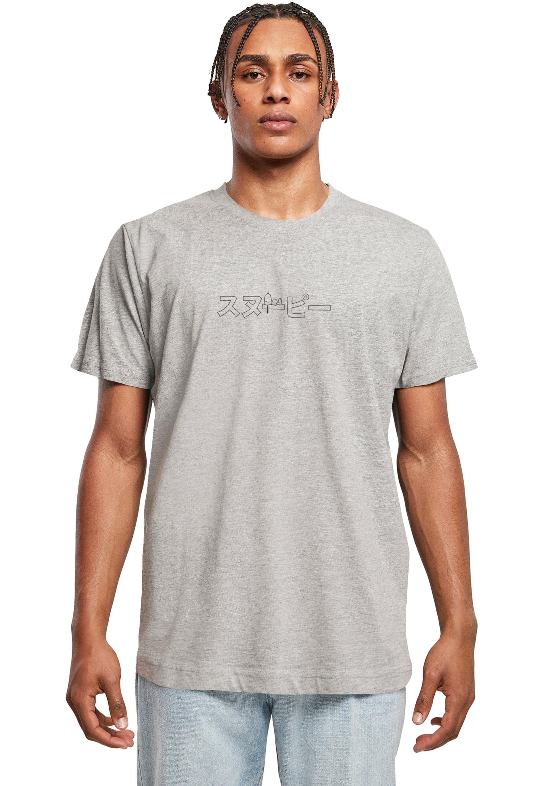 Merchcode T-Shirt Herren Peanuts - Snoopy relax T-Shirt Round Neck (1-tlg) heathergrey