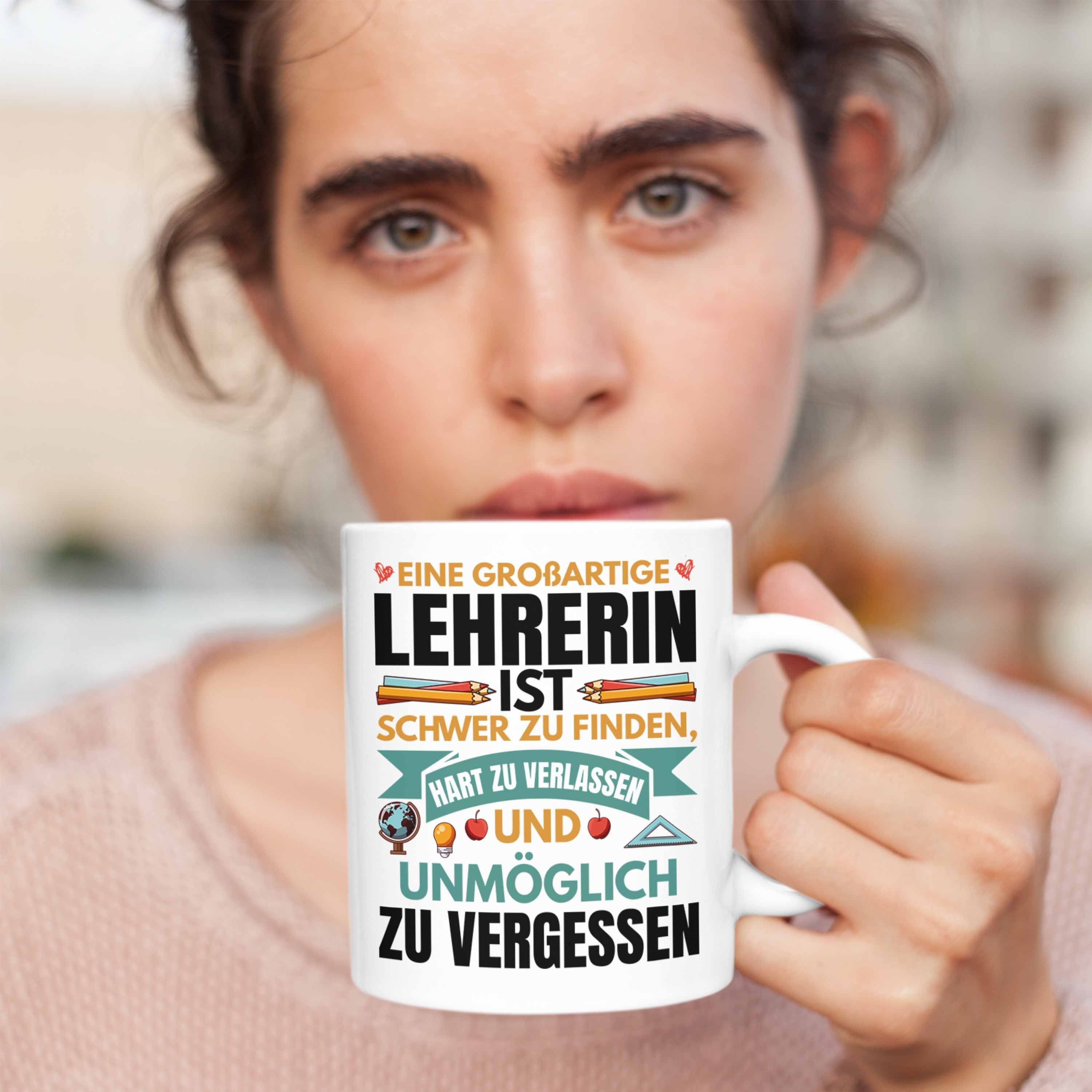 Geschenk Dankeschön Beste Tasse Geschenkidee zum Weiss Lehrerin Tasse Trendation Abschied Klassenlehrerin Abschiedsgeschenk - Lehrerin Trendation