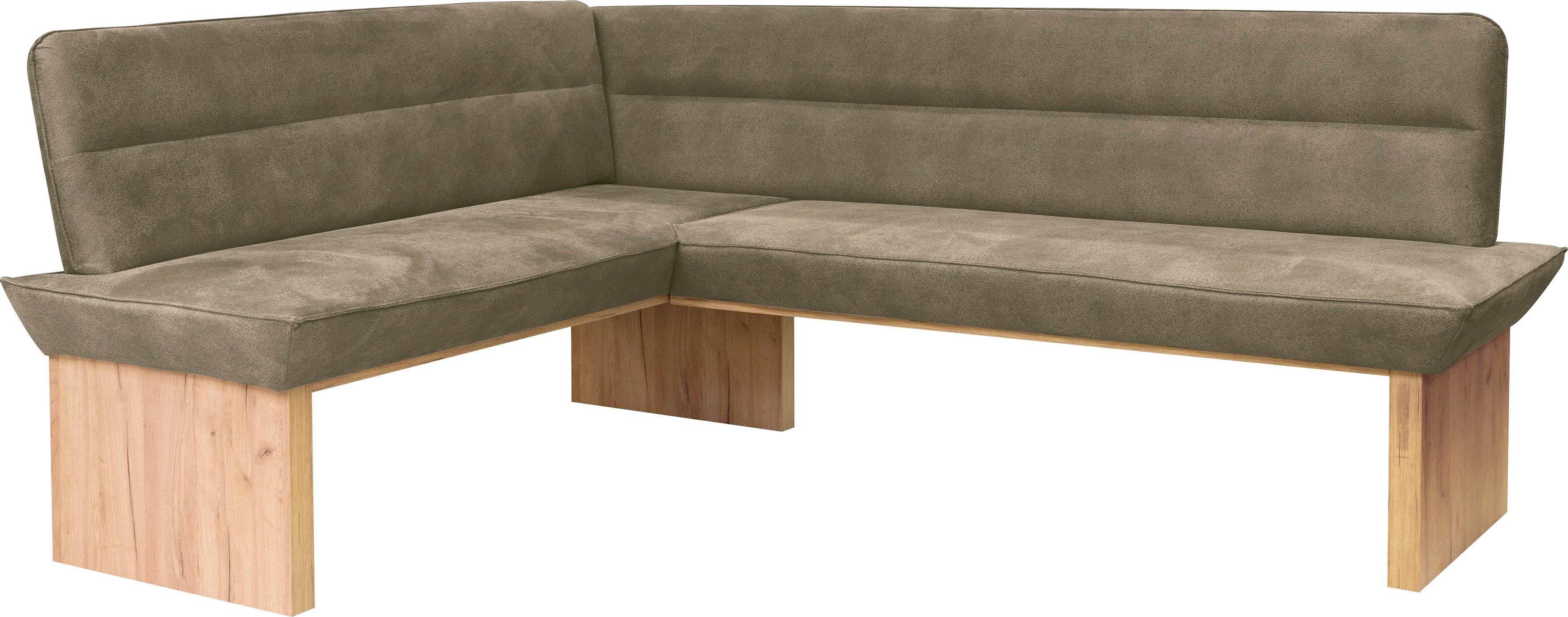 OTTO home Eckbankgruppe Beluna + Cross Essecke Sitzgruppe Eckbank Küchenbank, (Set, 4-tlg., Eckbank, 2 Stühle und Tisch), Sitzgruppe Esszimmer Stühle Tisch und Bank bequem gepolstert