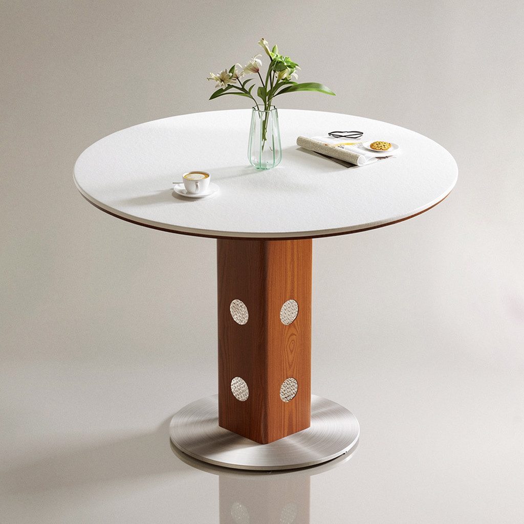 oleyluckidea Esstisch Sintersteinplatte, Holz-Metallgestell, modern (Set, ein Esstisch), Breite 90 cm