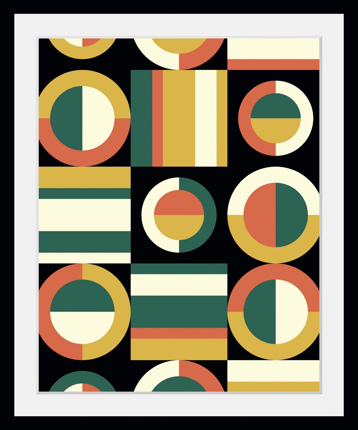 queence Bild Noel, Abstrakt, Figuren, Gemälde, Kunst, Modern (1 St), HD Premium Poster-Druck inkl. Holzrahmen