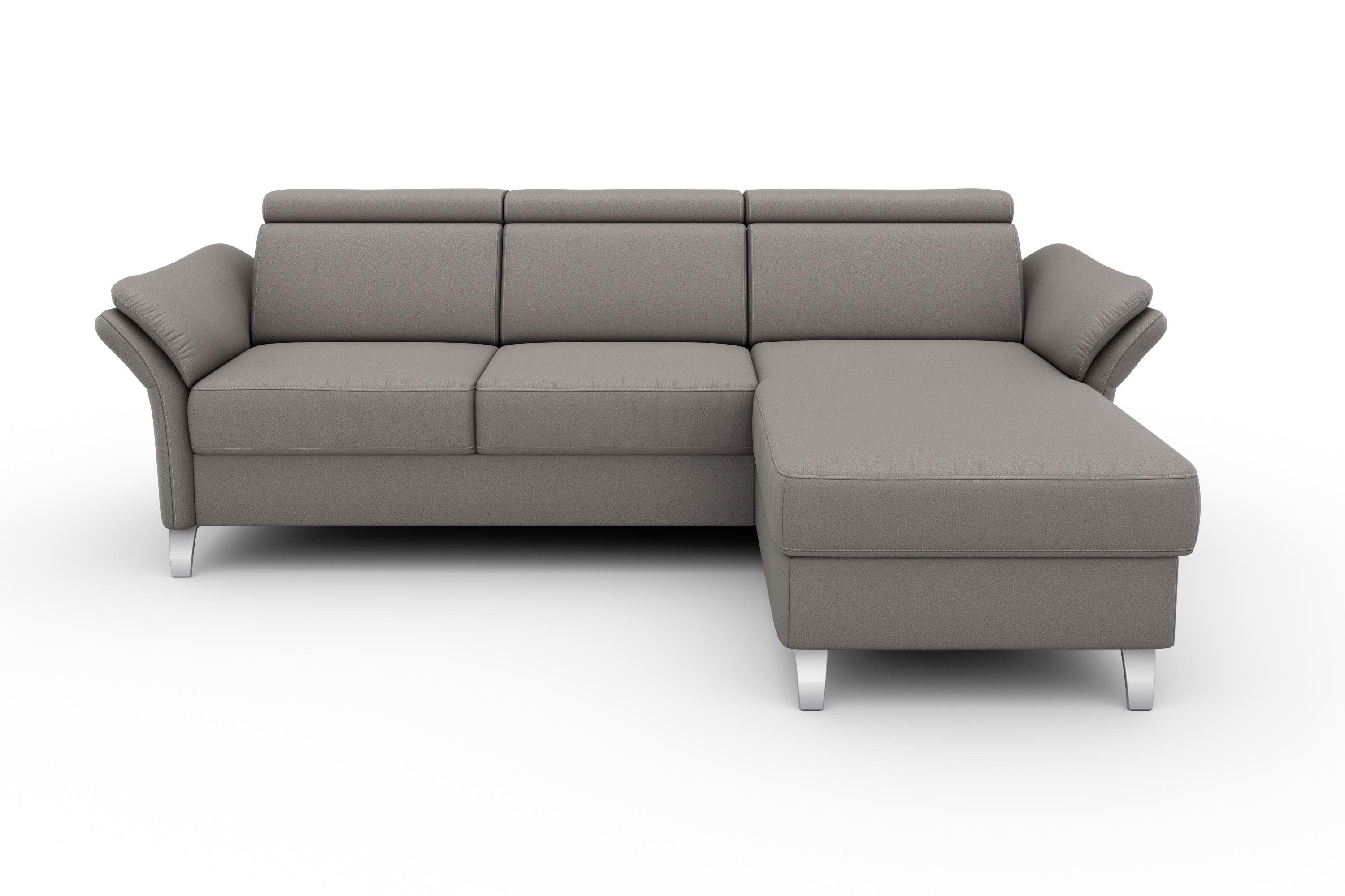 sit&more Ecksofa Vincenzo L-Form, inklusive Kopfteilverstellung, wahlweise mit Bettfunktion, Bettkasten