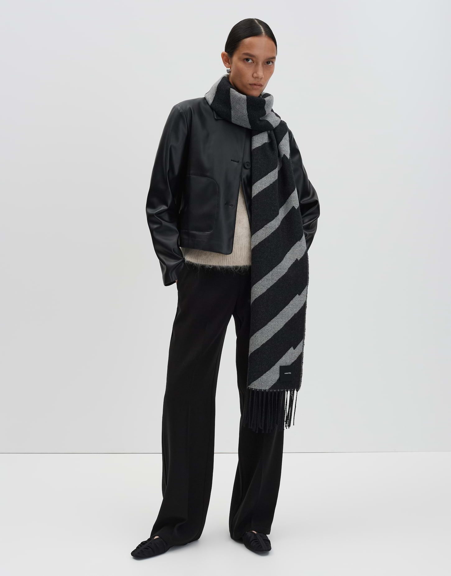 someday Schal BLENIE SCARF aus Viskose Mix, one size, weicher Griff, Fransenkanten
