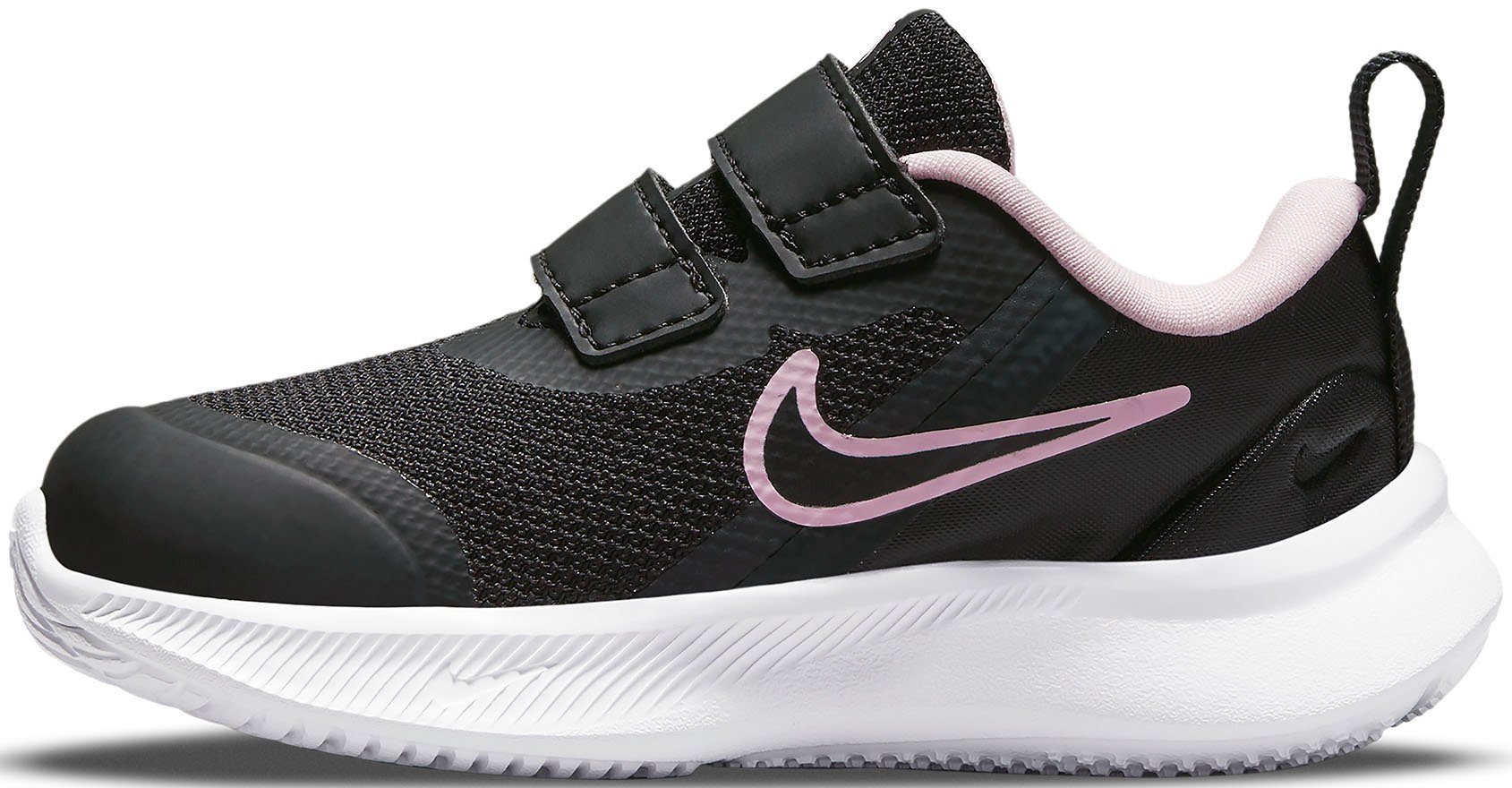 Nike STAR RUNNER mit 3 (TD) schwarz-rosa Klettverschluss Laufschuh