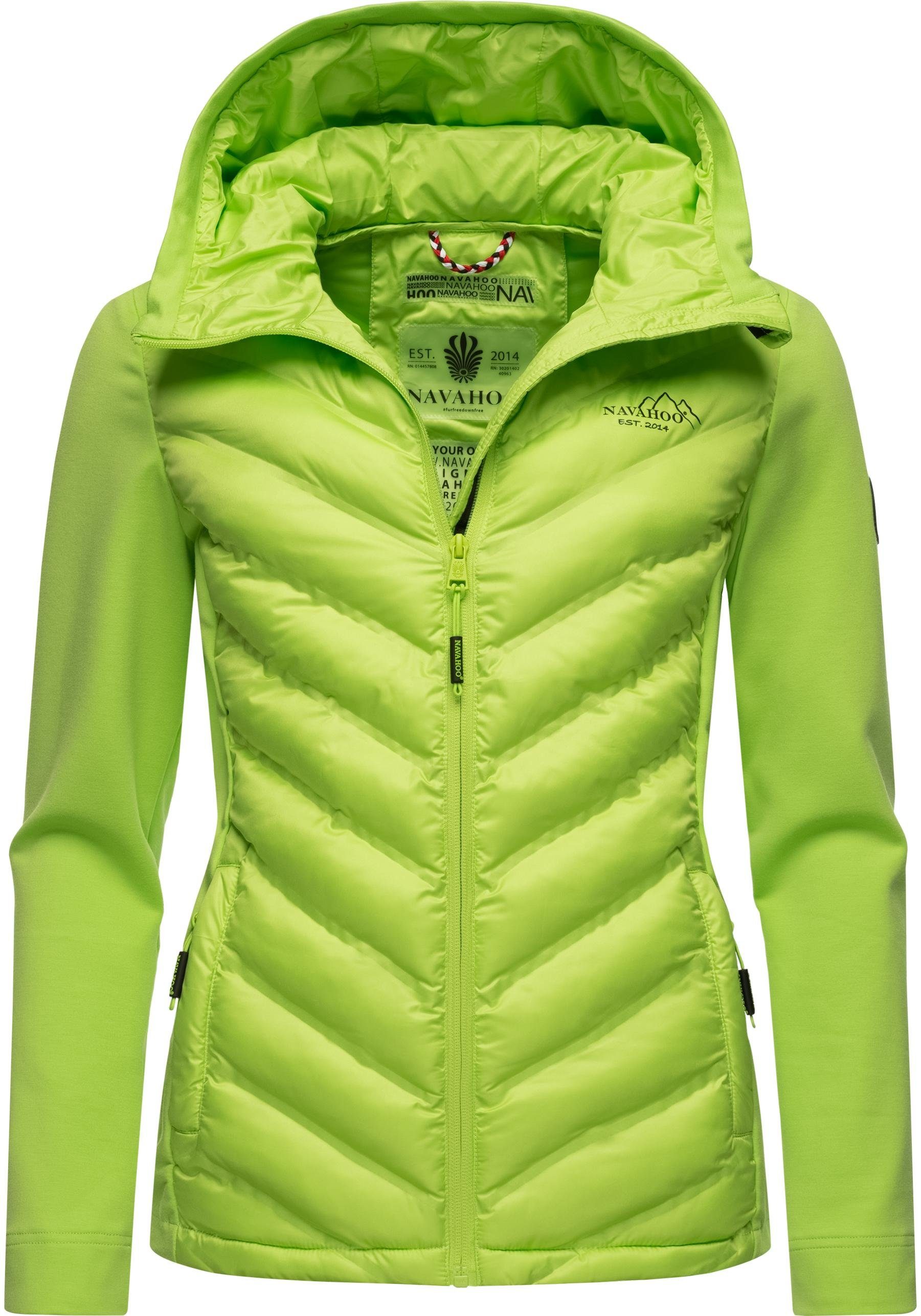 Navahoo Outdoorjacke Nimm Mich Mit stylische Übergangsjacke mit Kapuze apfelgrün