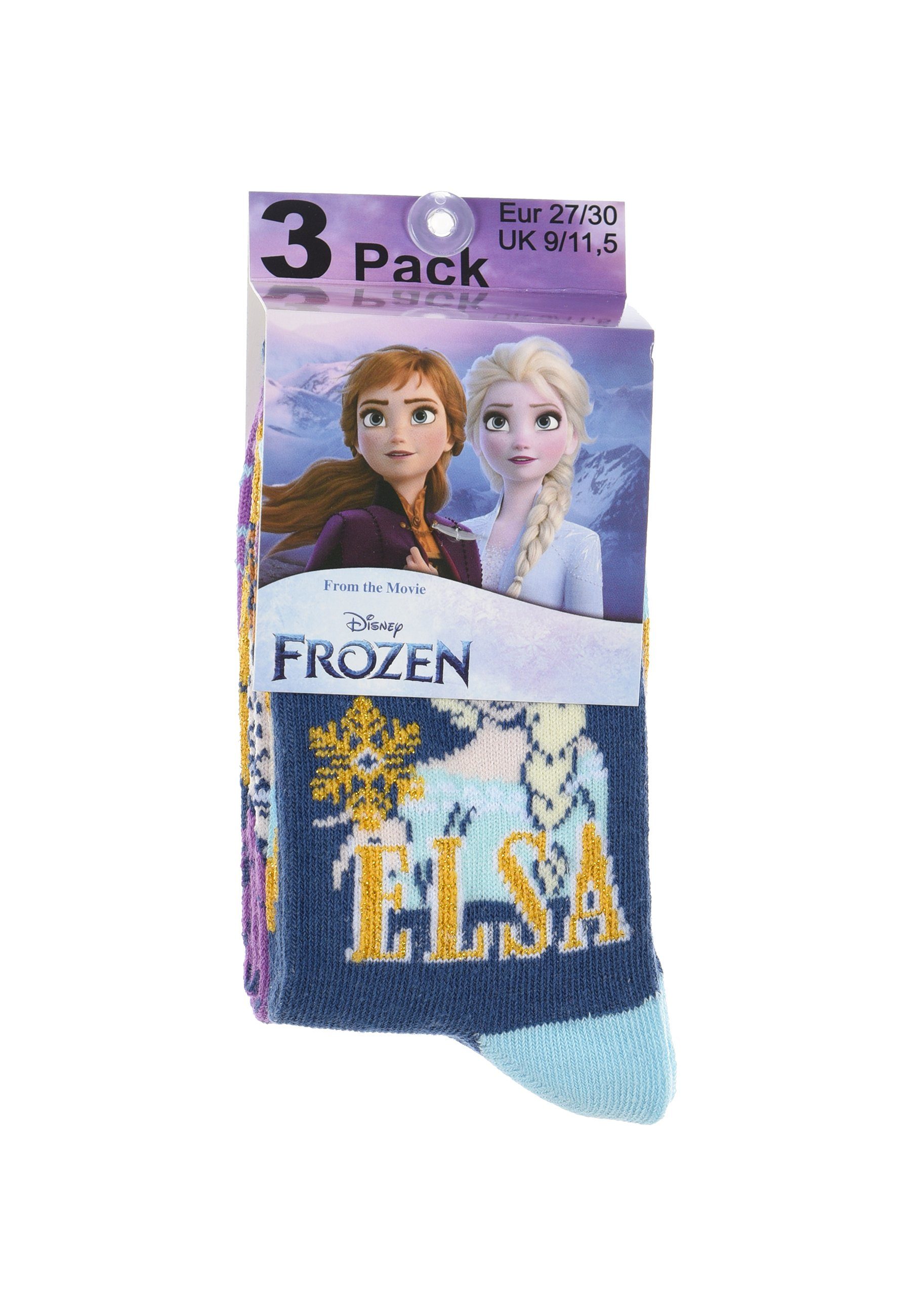 Kinder Elsa & Disney Socken (2-Paar) Socken Anna Mädchen Frozen Strümpfe Eiskönigin