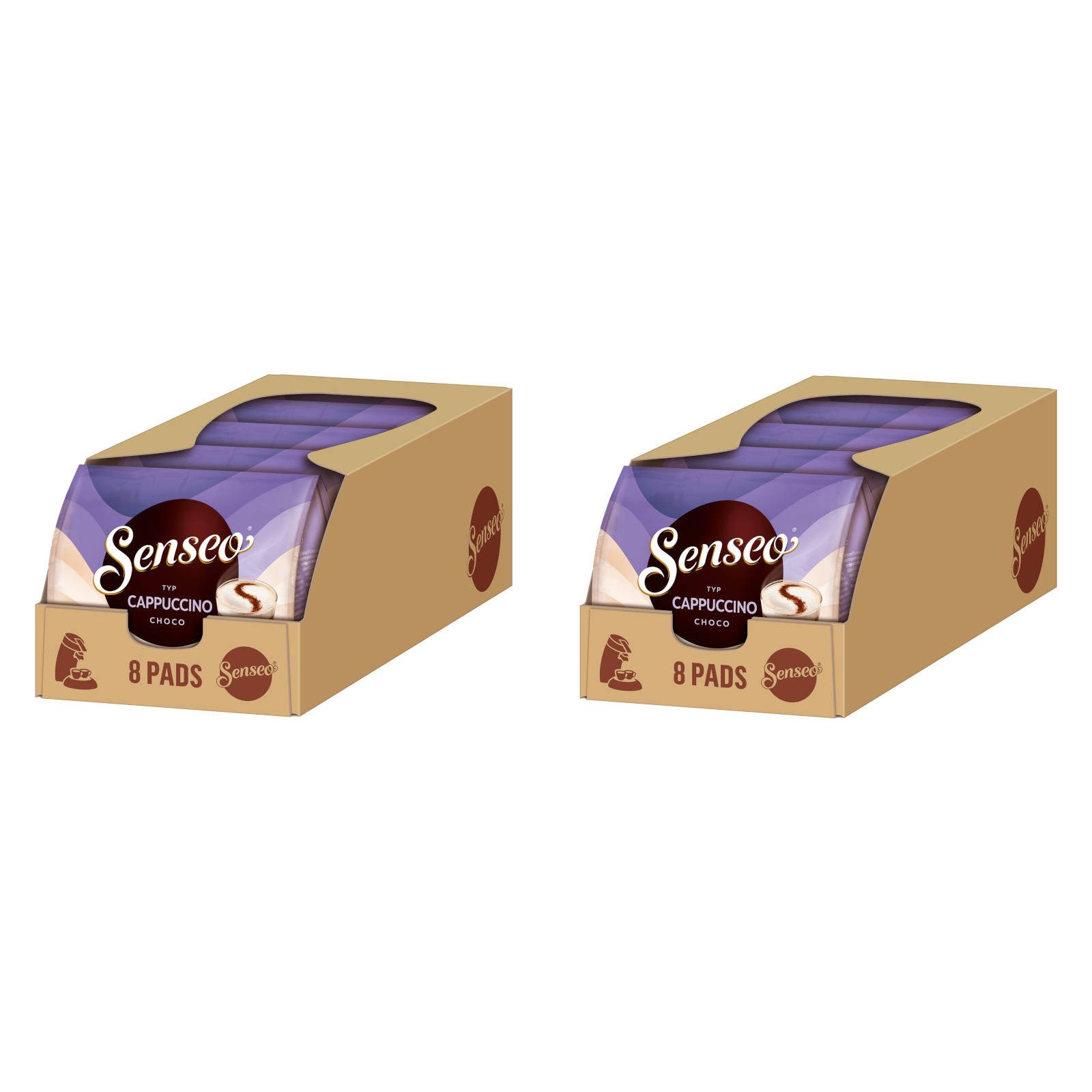 Senseo Kaffee Pads Typ Cappuccino Choco 80 Getränke, (Packung, 10er Pack)
