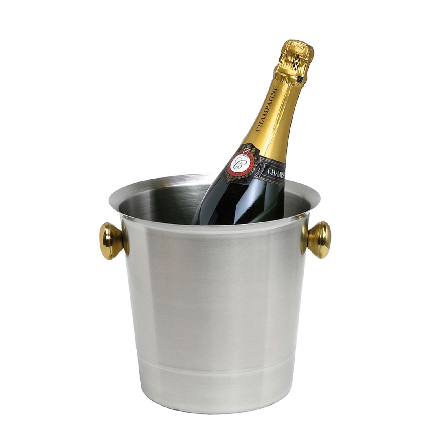 Wein- und Sektkühler Sekt und Champagner Kübel, 18/8 Edelstahl, 5,0 Liter