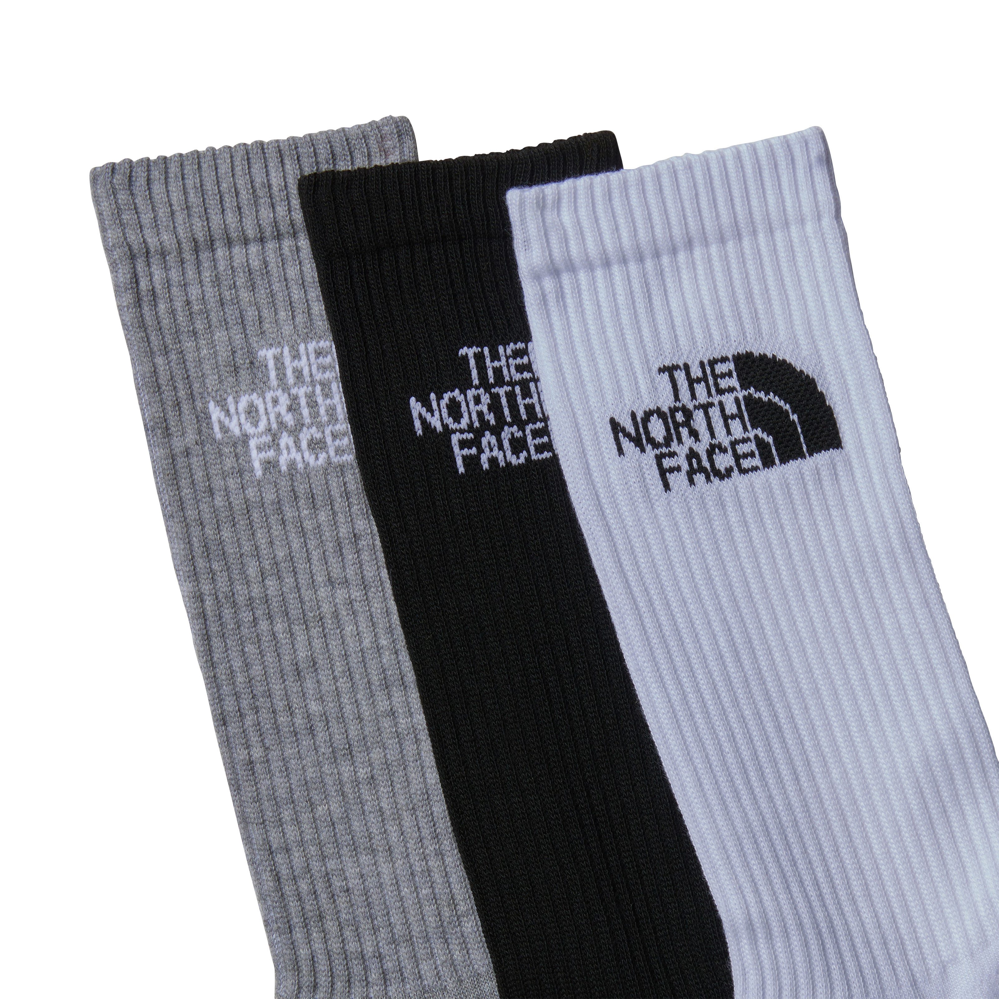 The North Face Sportsocken MULTI SPORT CUSH CREW SOCK 3P (3-Paar) mit gezielten Belüftungszonen, elastischer Materialmix
