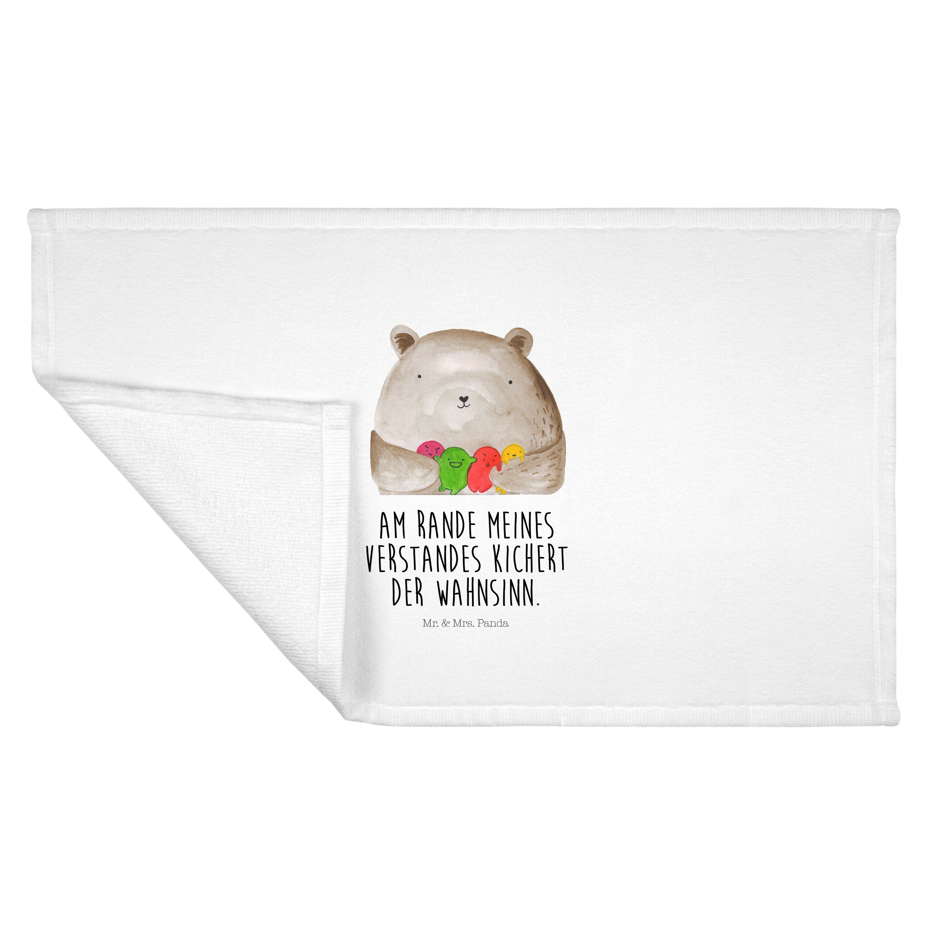 Weiß Handtuch - Bär Mr. Teddy, & Baby, Wahnsinn, Geschenk, Gefühl Mrs. - (1-St) Bade, Panda Badezimmer,