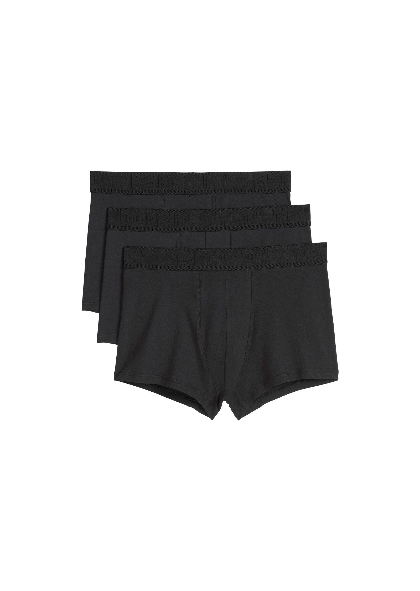Marc O'Polo Trunk Essentials (3er Pack) ohne Eingriff, Logo-Bund, elastisch, Baumwollmix, atmungsaktiv