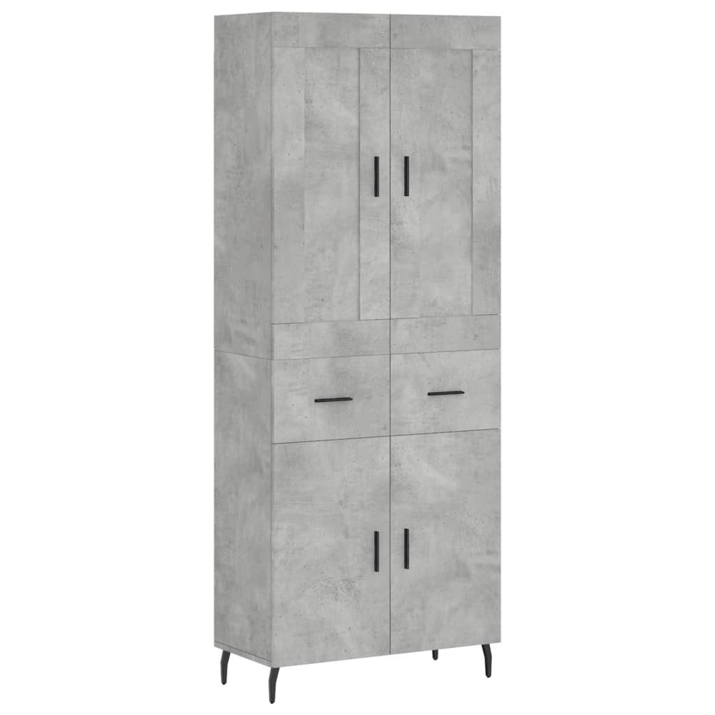 vidaXL Highboard Highboard Betongrau 69,5x34x180 cm günstig online kaufen