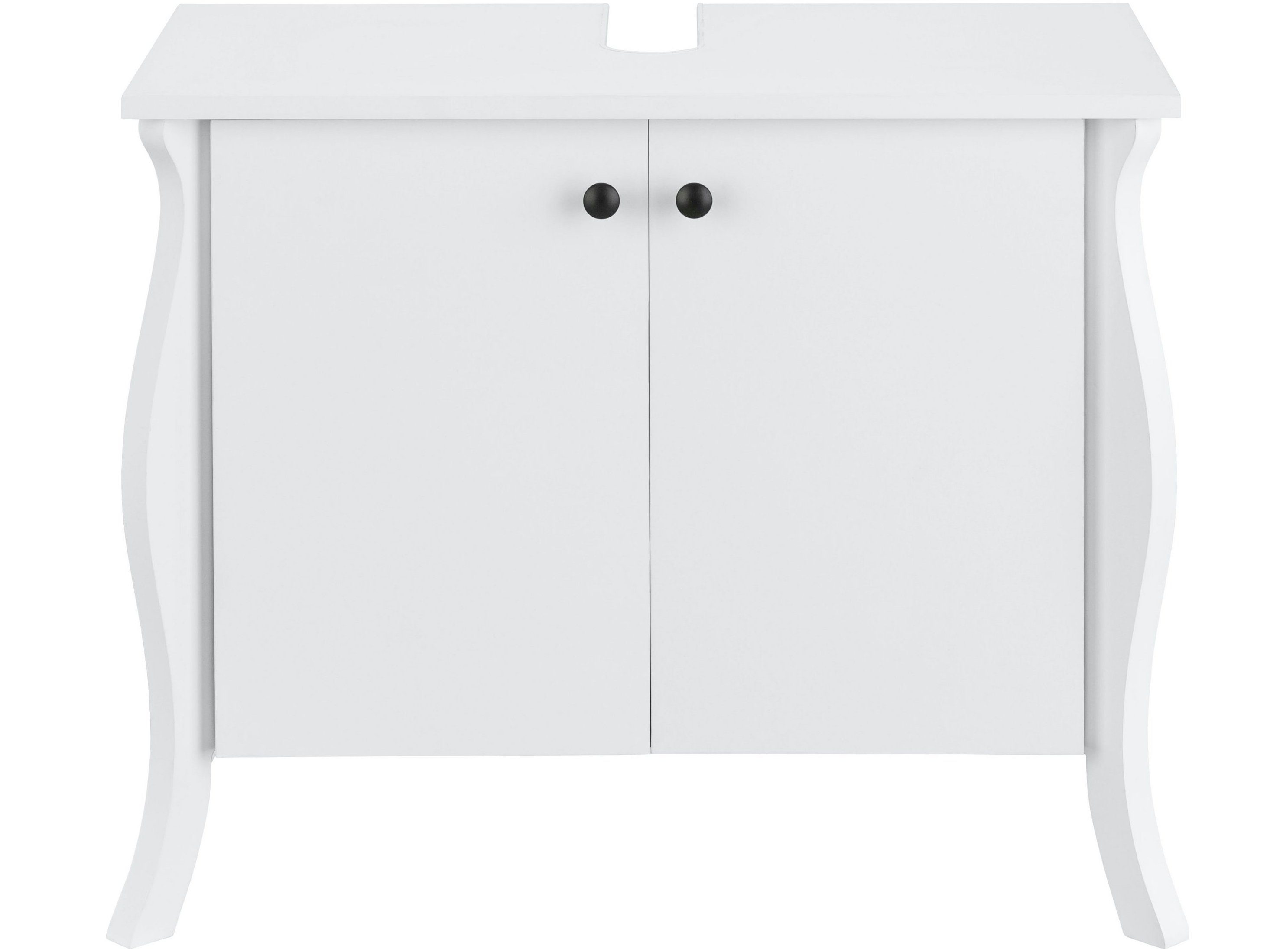 loft24 Waschbeckenunterschrank Lucinda Badezimmer 2 Breite cm Türen, 67,5 weiß Unterschrank